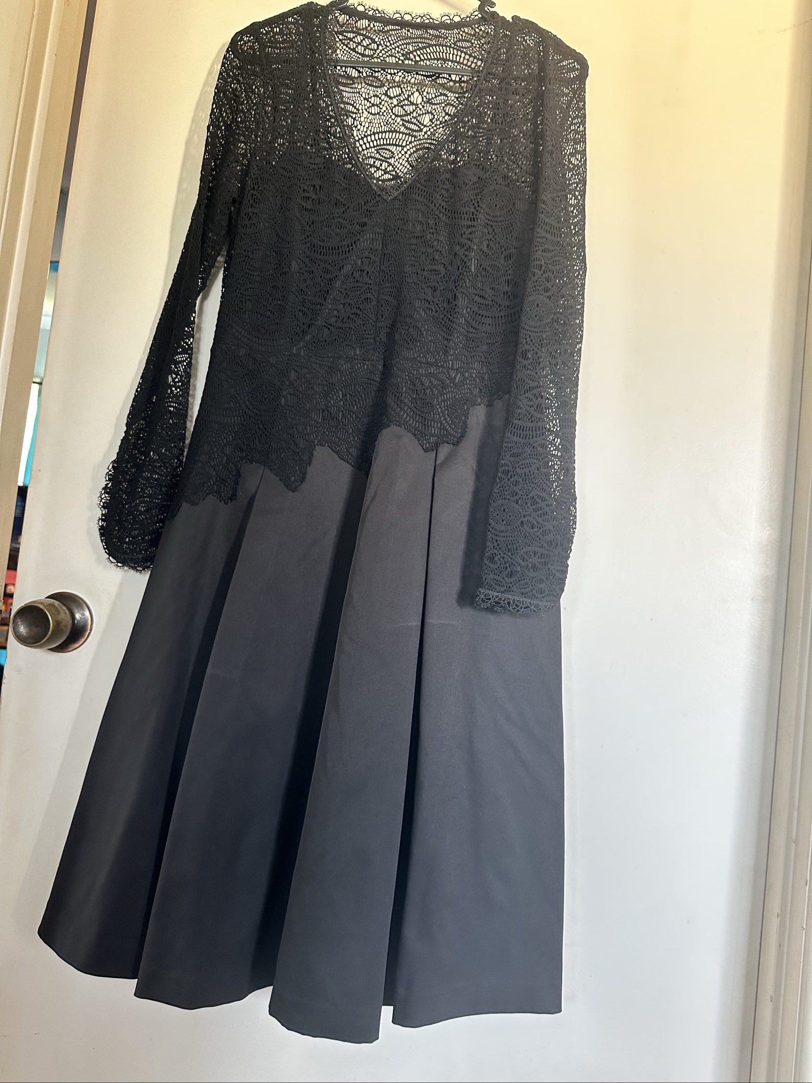Privilege Australia Black Lace & Satin Dress Size 10 image 2