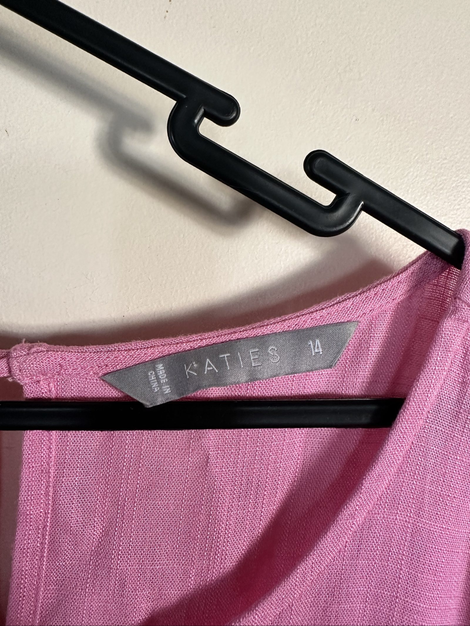 Katies Pink Ruffle Sleeve Dress Size 14 image 4