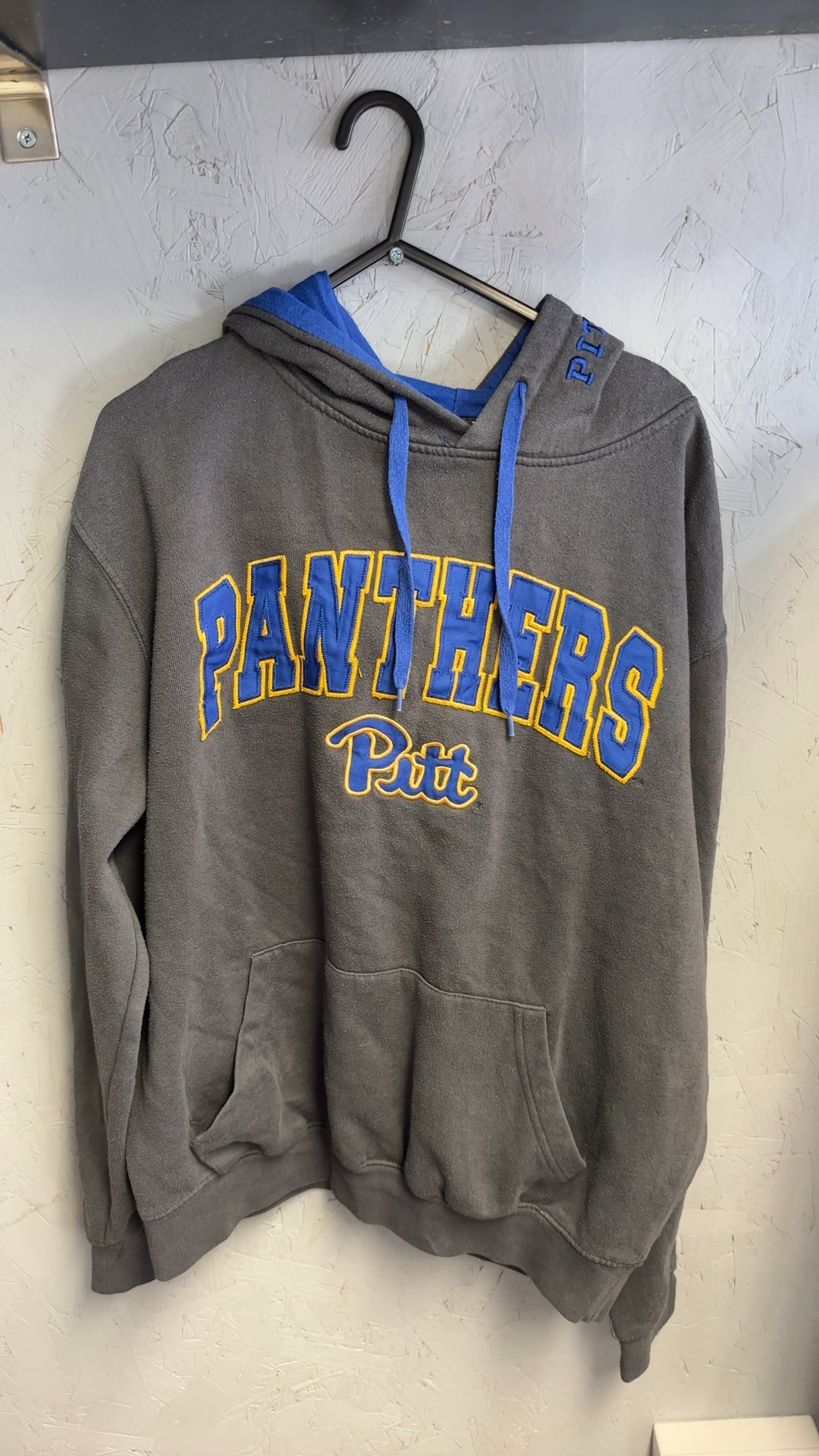 Pitt Grey & Blue Panthers Hoodie Medium Cotton Blend good condition image 2