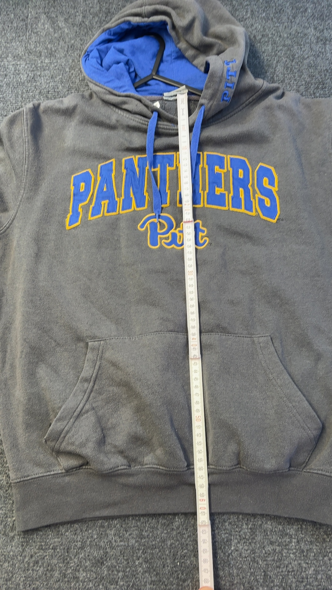 Pitt Grey & Blue Panthers Hoodie Medium Cotton Blend good condition image 8