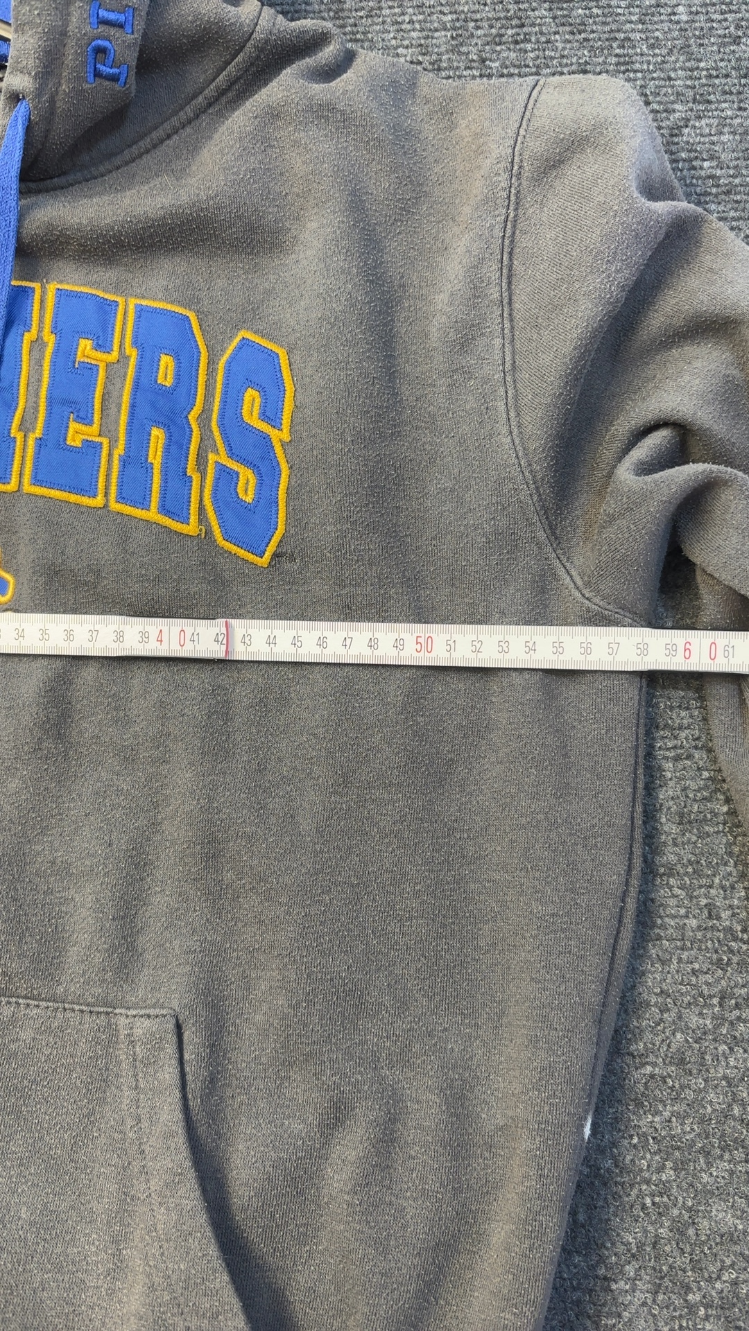 Pitt Grey & Blue Panthers Hoodie Medium Cotton Blend good condition image 9