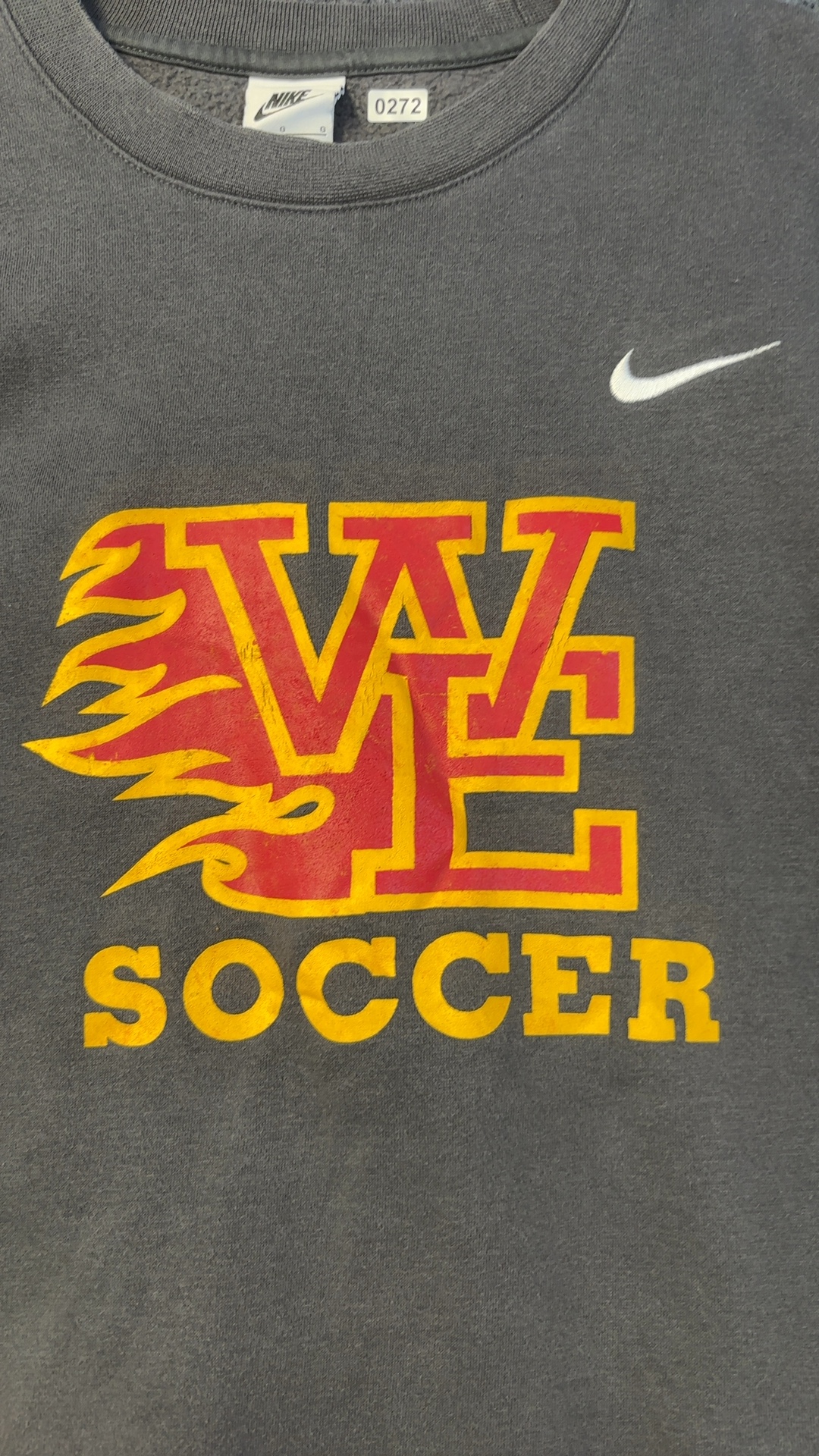 Nike Grey Williamsville East Soccer Cotton Sweatshirt Large good condition image 3