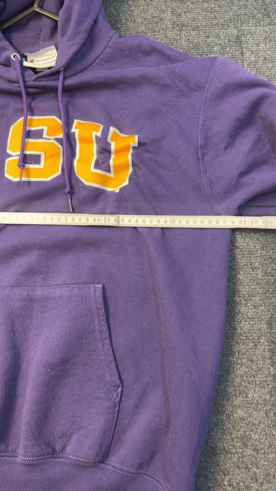 Champion Purple LSU Hoodie Medium Cotton Polyester good condition image 9