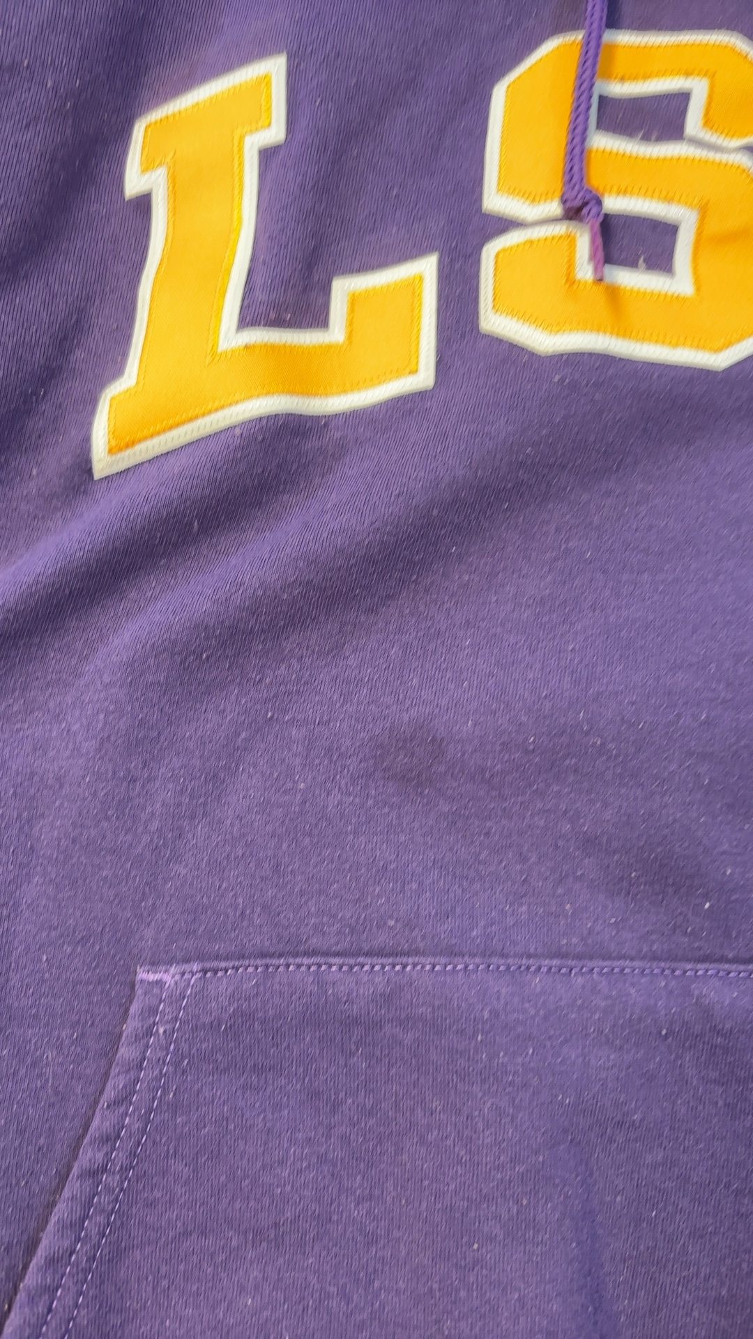 Champion Purple LSU Hoodie Medium Cotton Polyester good condition image 3