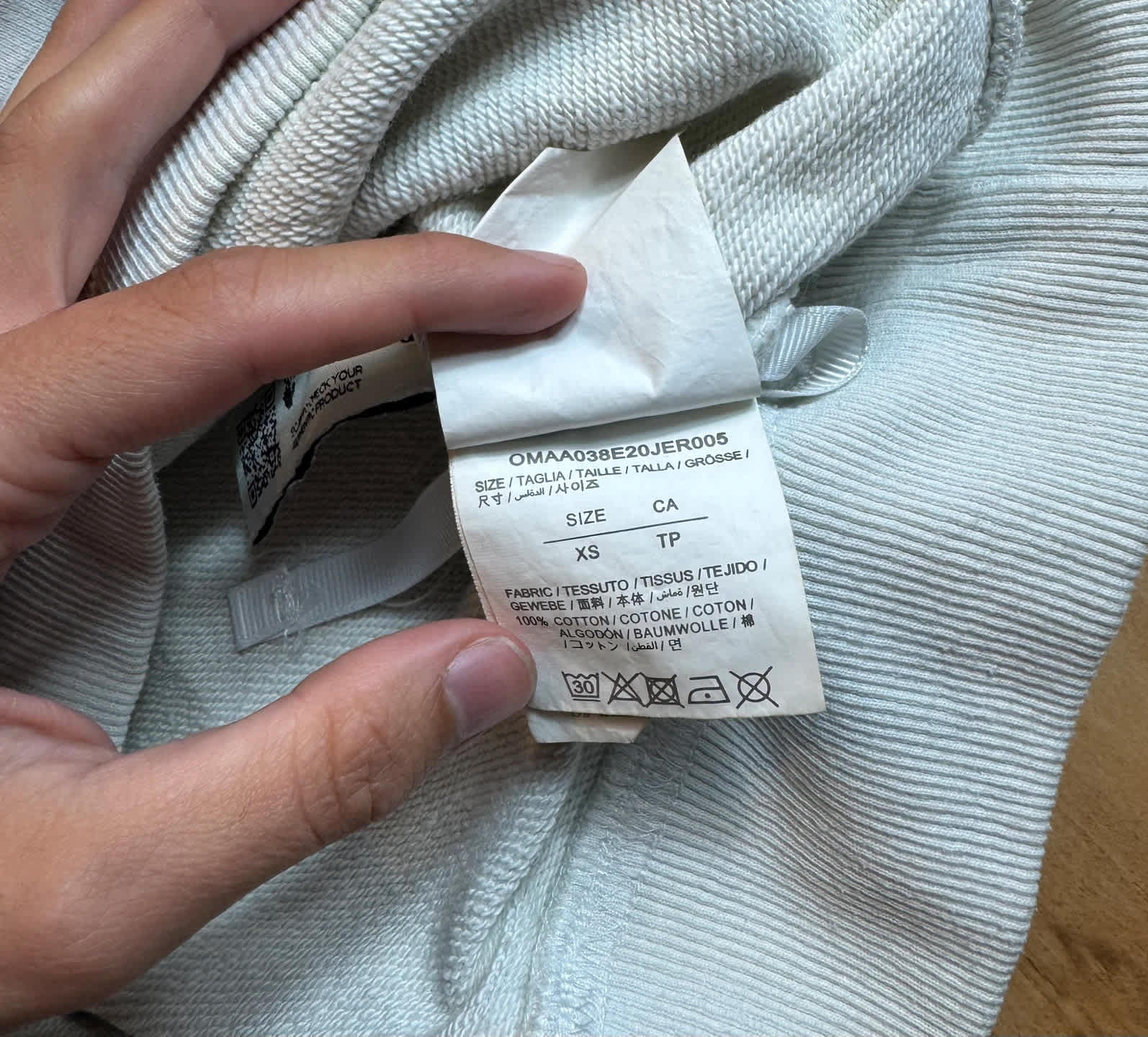 Off-White Beige Caravaggio Madonna Sweatshirt Manches Longues - xs image 7