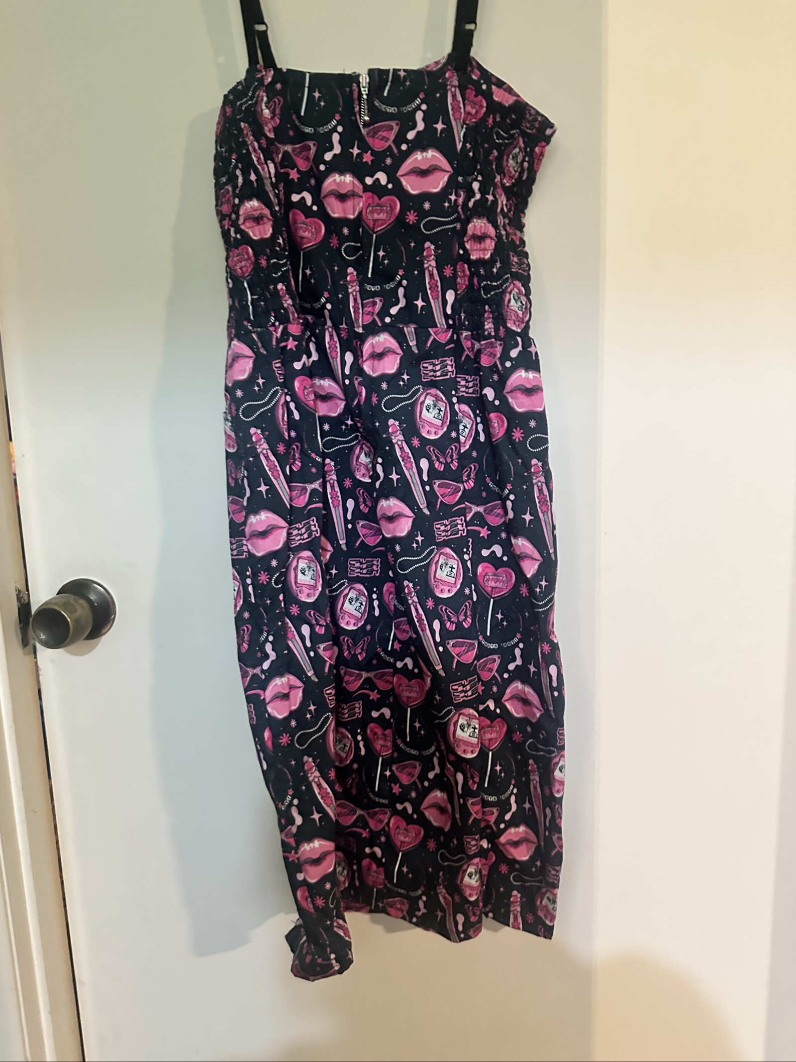 Bonsai Kitten Black & Pink Patterned Dress Small image 4