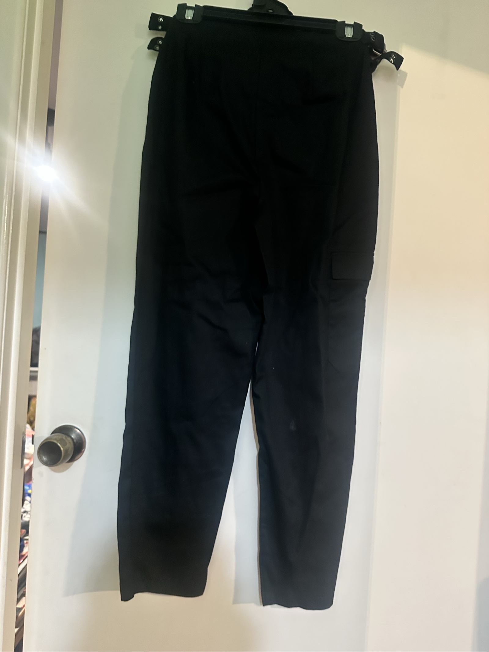 Dangerfield Black Goth Belted Pants Size 6 image 5