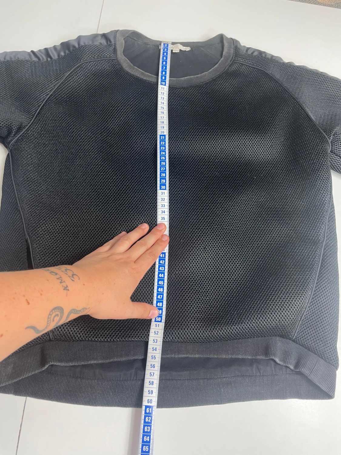 Maje Sweat Noir Mesh & Satin Manches Longues Femme - taille 2 image 8