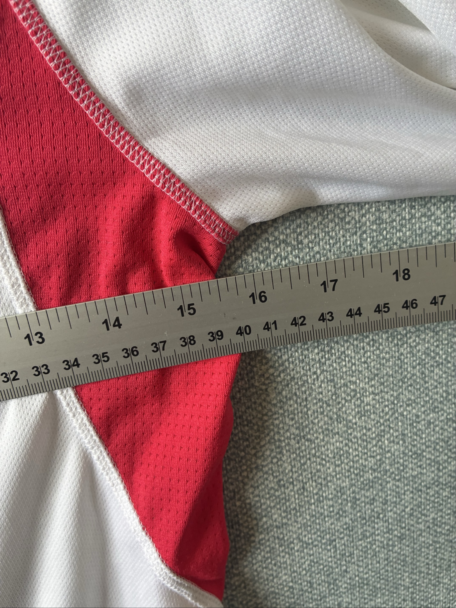Adidas White & Red Climacool Long Sleeve Sports Top UK 10 image 8