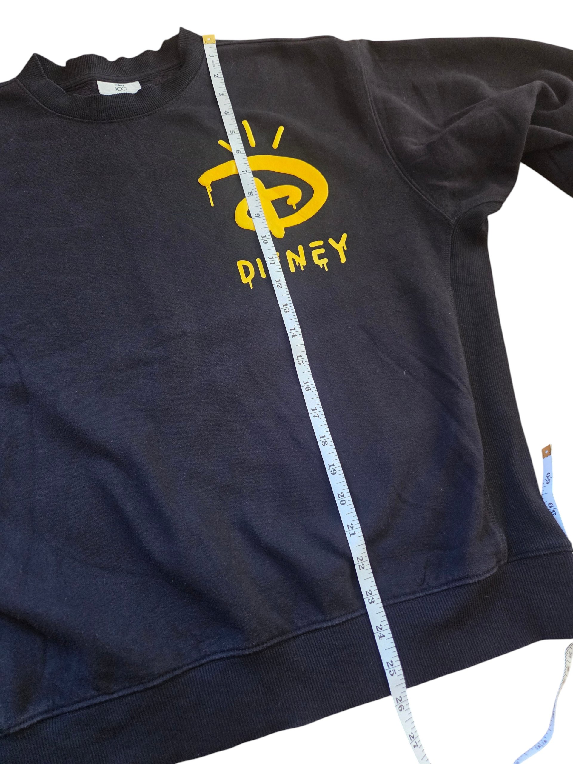 Disney100 x H&M Trevor Andrew Mickey Mouse Drip Sweatshirt Black Size M image 4