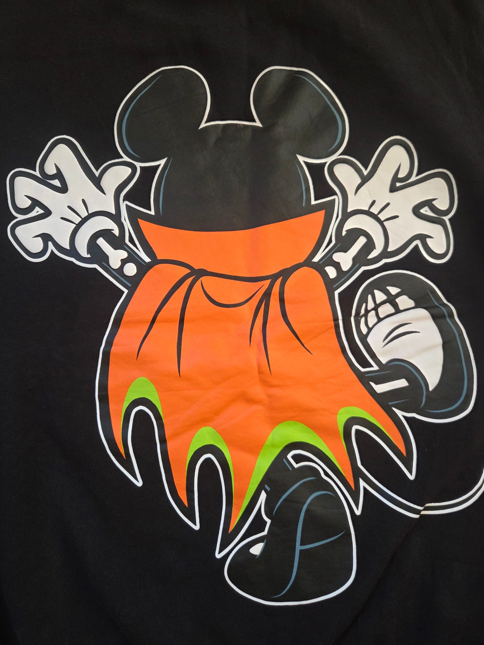 Disney Parks 2024 Skeleton Vampire Mickey Mouse Halloween Sweatshirt Black M image 7