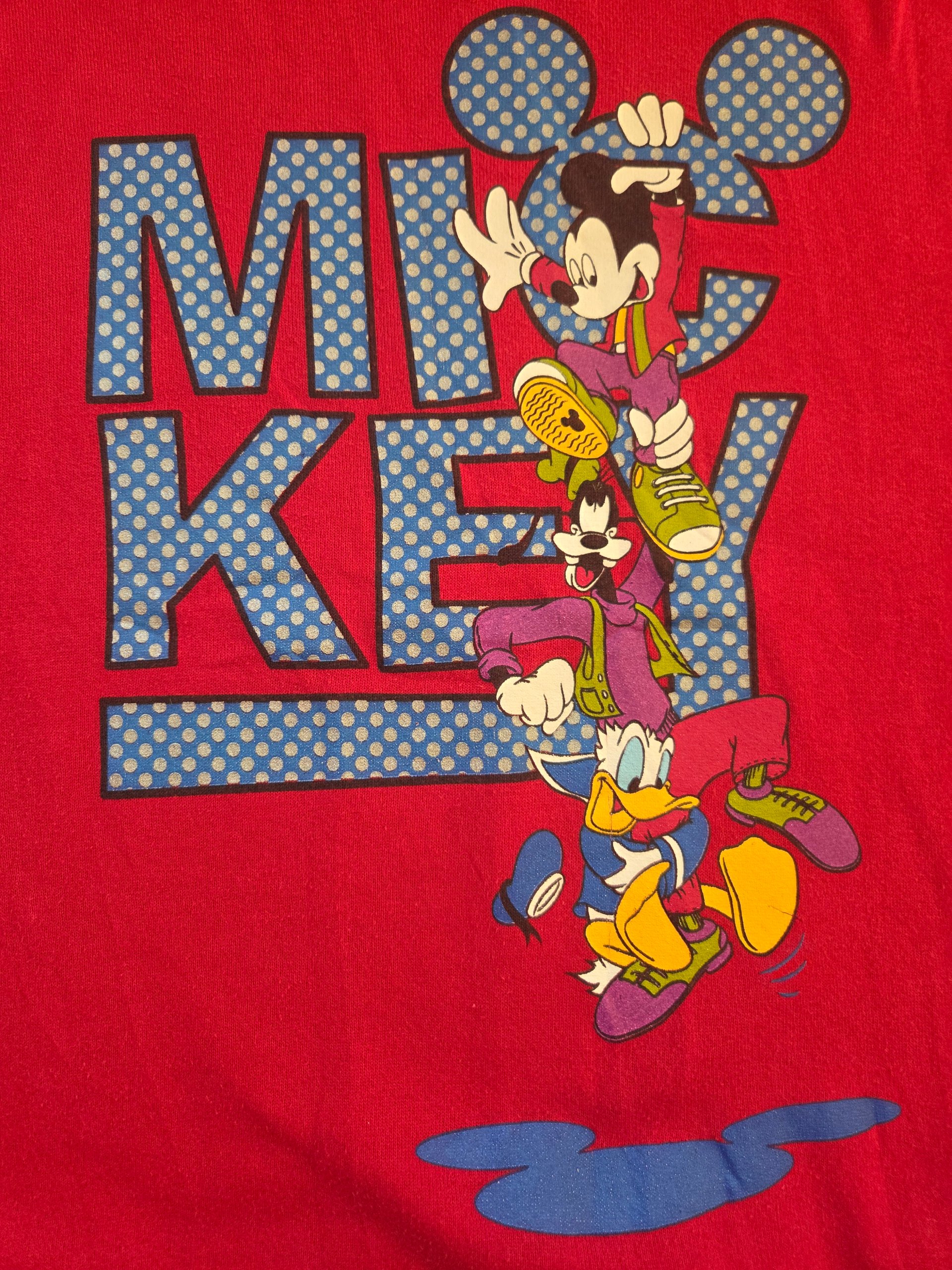Vintage 90s Disney Mickey Unlimited Jerry Leigh Red Sweatshirt USA Size L image 9