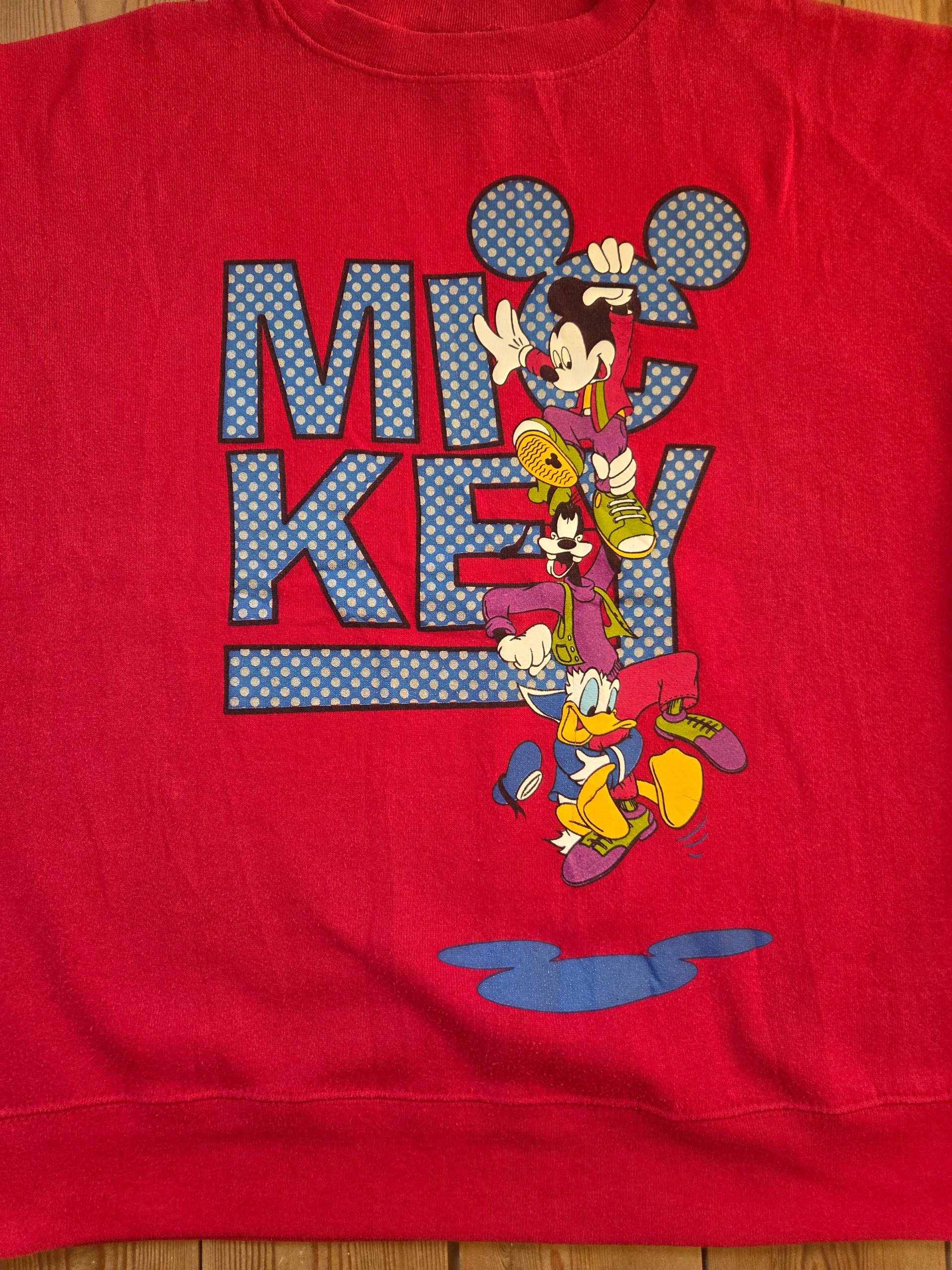 Vintage 90s Disney Mickey Unlimited Jerry Leigh Red Sweatshirt USA Size L image 10