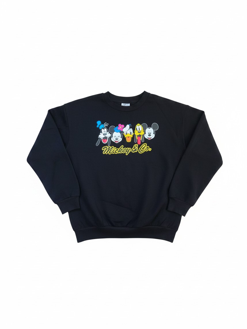 Vintage 90s Disney Mickey & Co Friends Black Crewneck Sweatshirt Size S