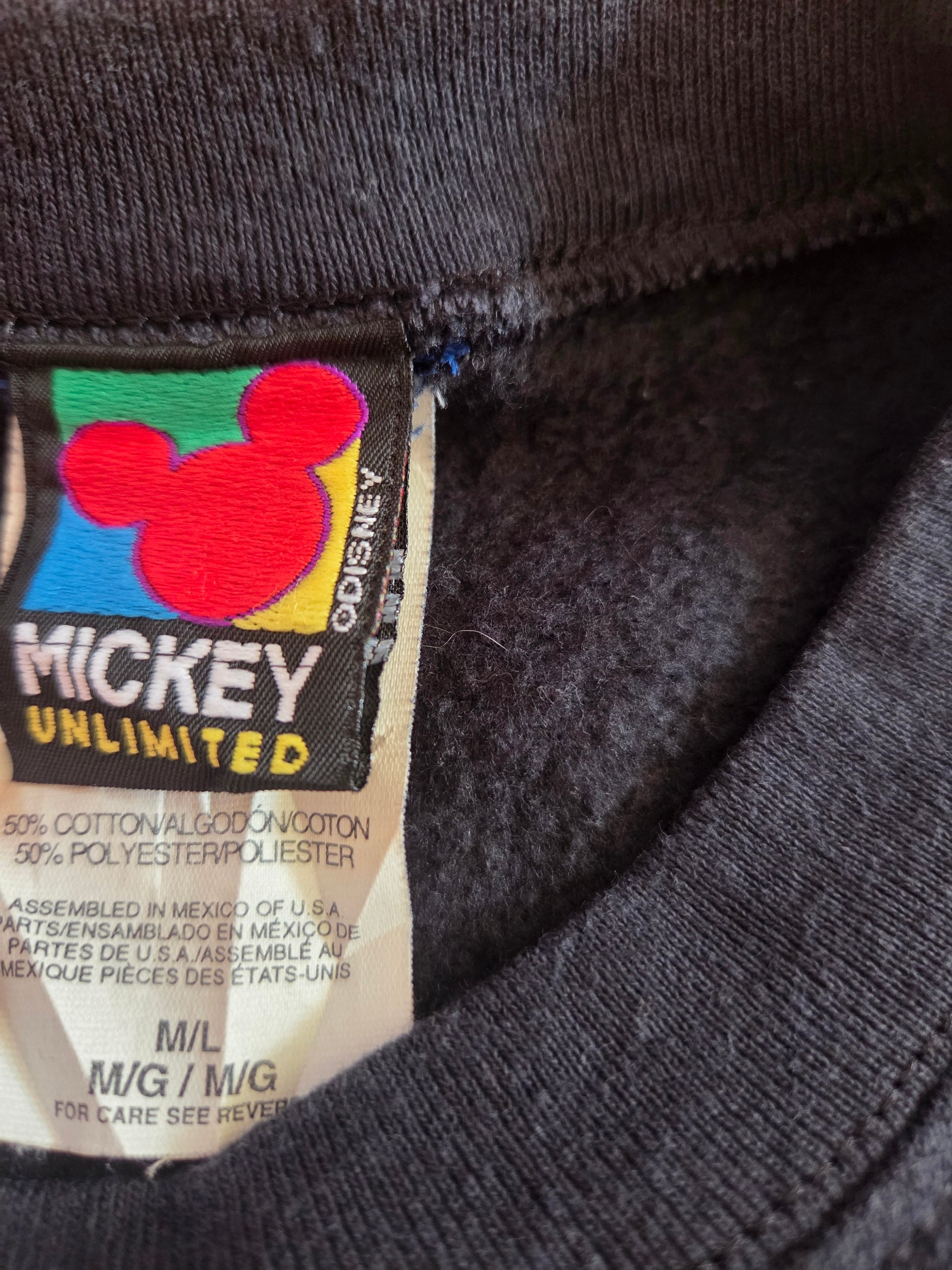 Vintage 1994 Disney Mickey Unlimited Jerry Leigh Singing Mickey Sweatshirt M/L image 5
