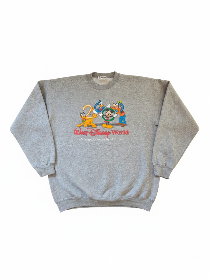 Vintage 1999/2000 Walt Disney World Mickey & Friends Millennium Sweatshirt L USA