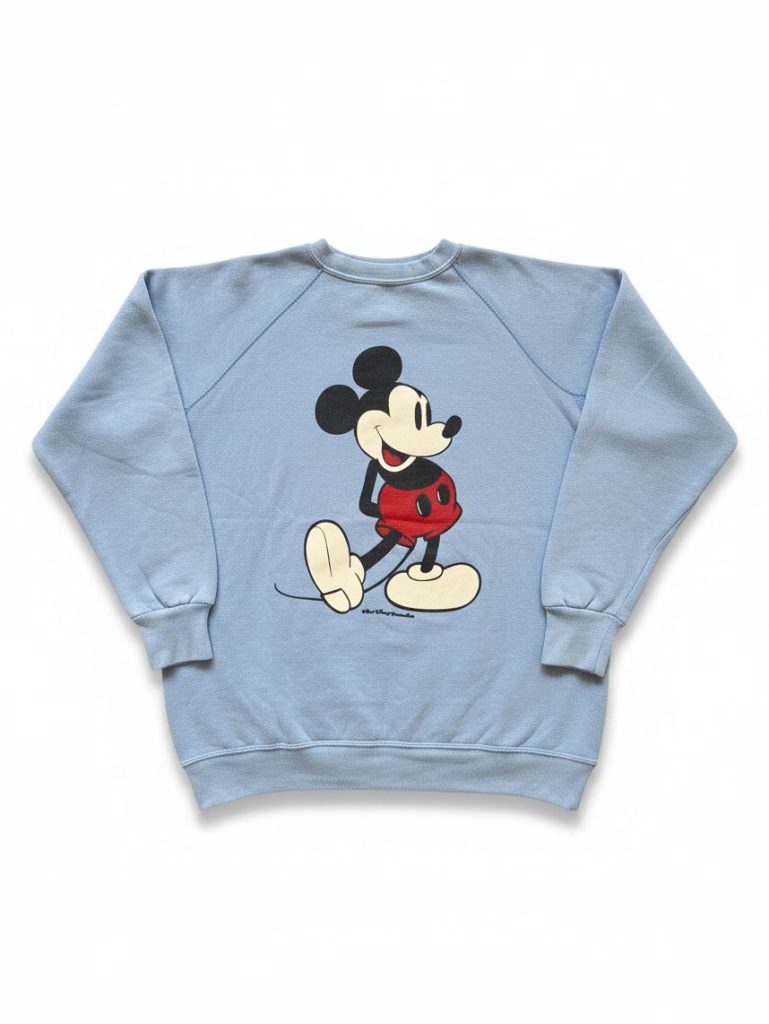 Vintage 70s/80s Walt Disney Productions Mickey Mouse Blue Sweatshirt M USA