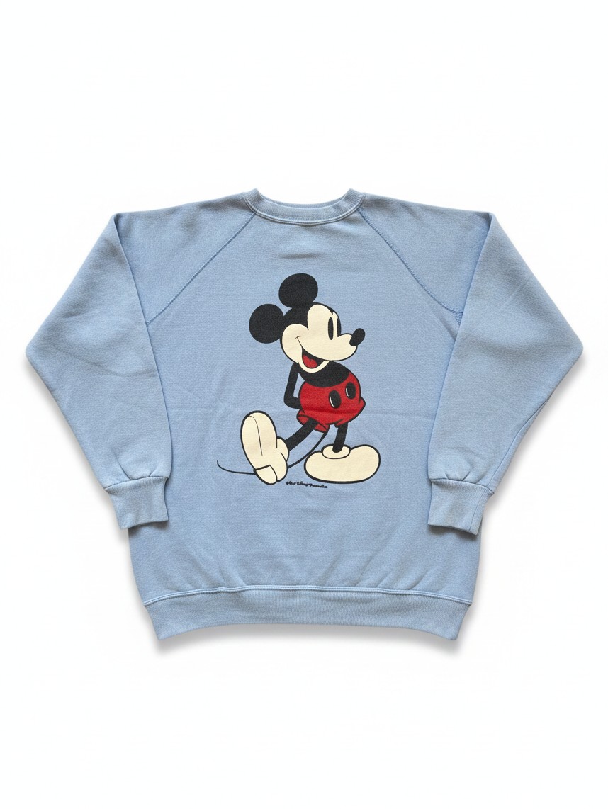 Vintage 70s/80s Walt Disney Productions Mickey Mouse Blue Sweatshirt M USA