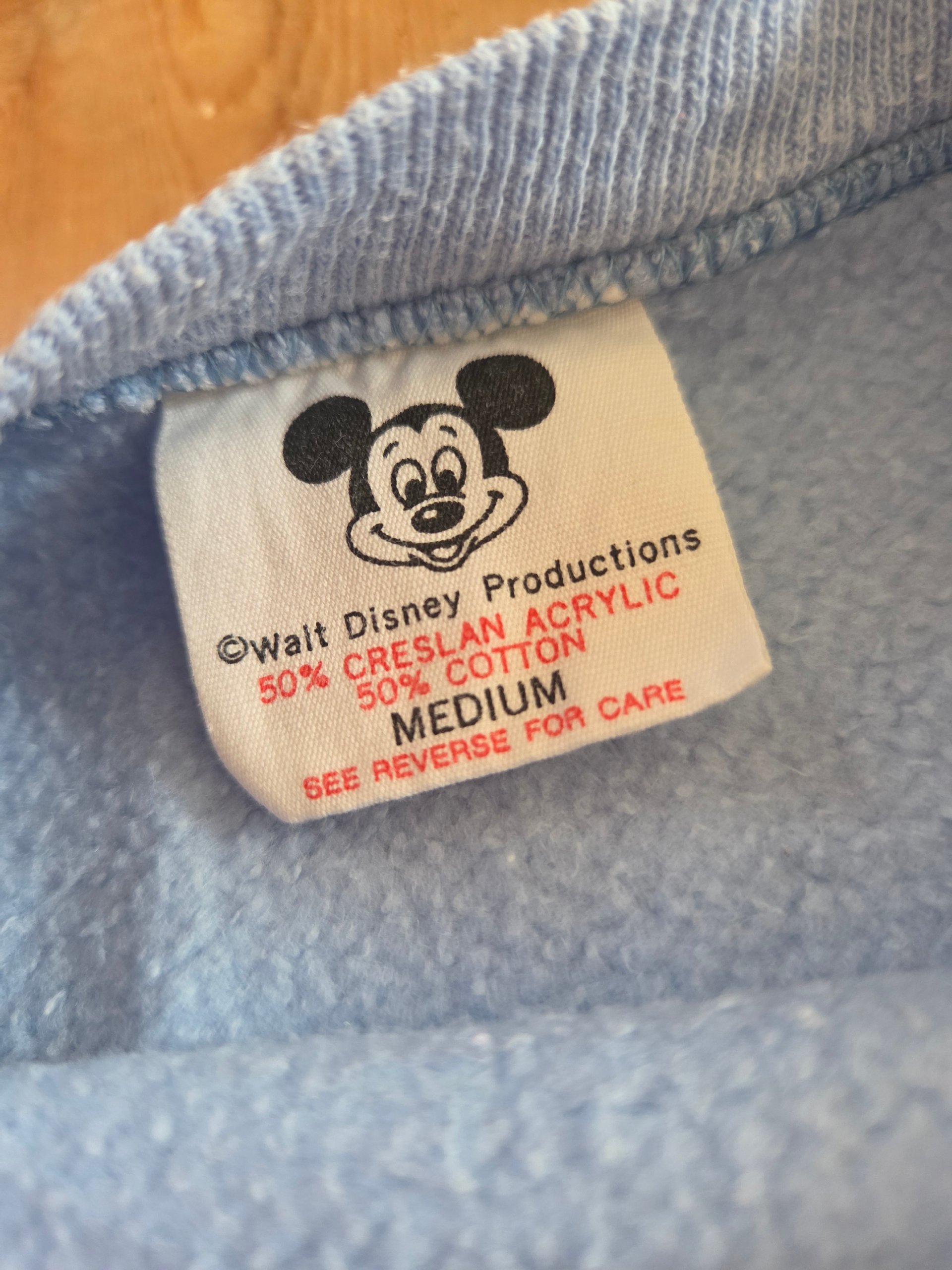 Vintage 70s/80s Walt Disney Productions Mickey Mouse Blue Sweatshirt M USA image 6