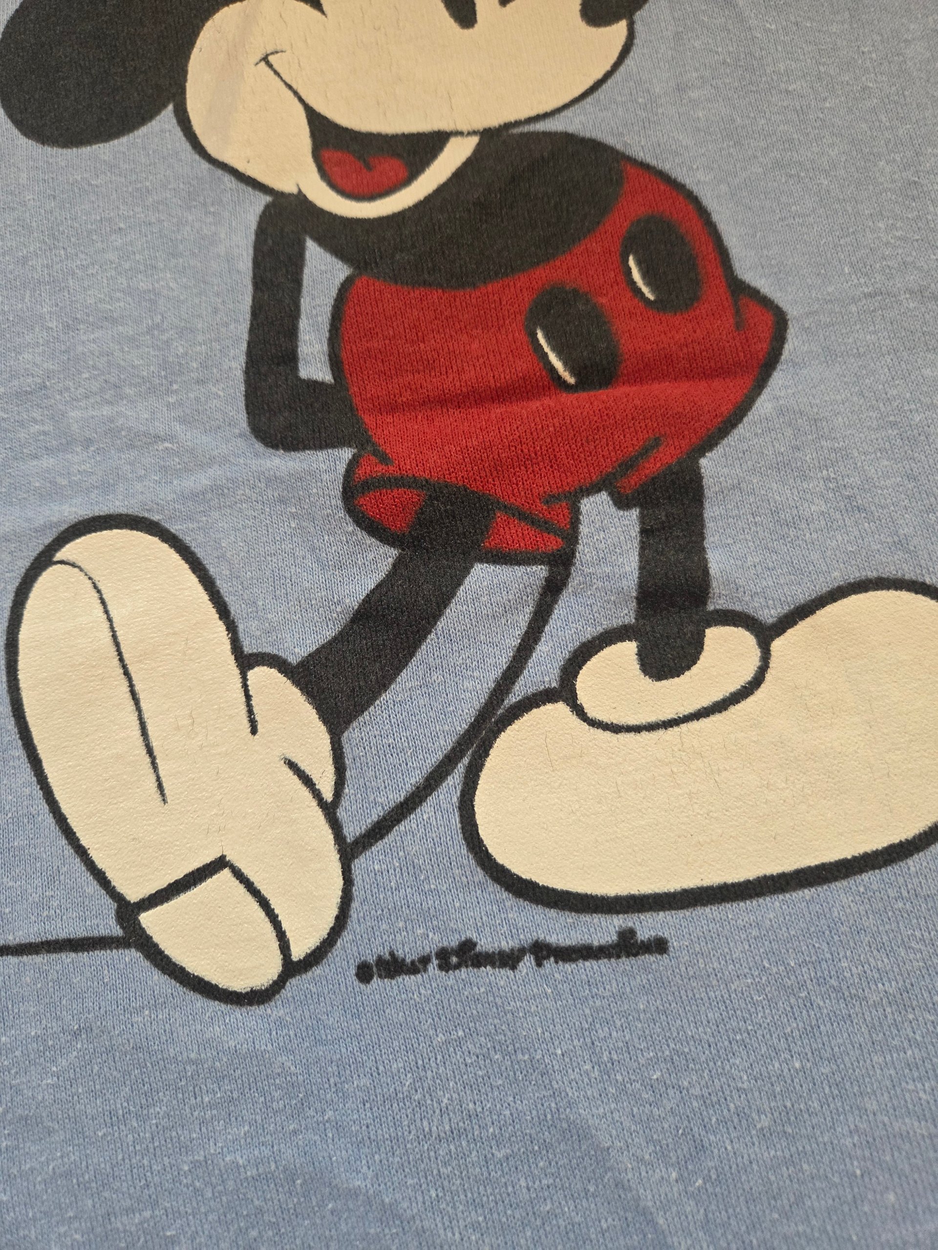 Vintage 70s/80s Walt Disney Productions Mickey Mouse Blue Sweatshirt M USA image 8