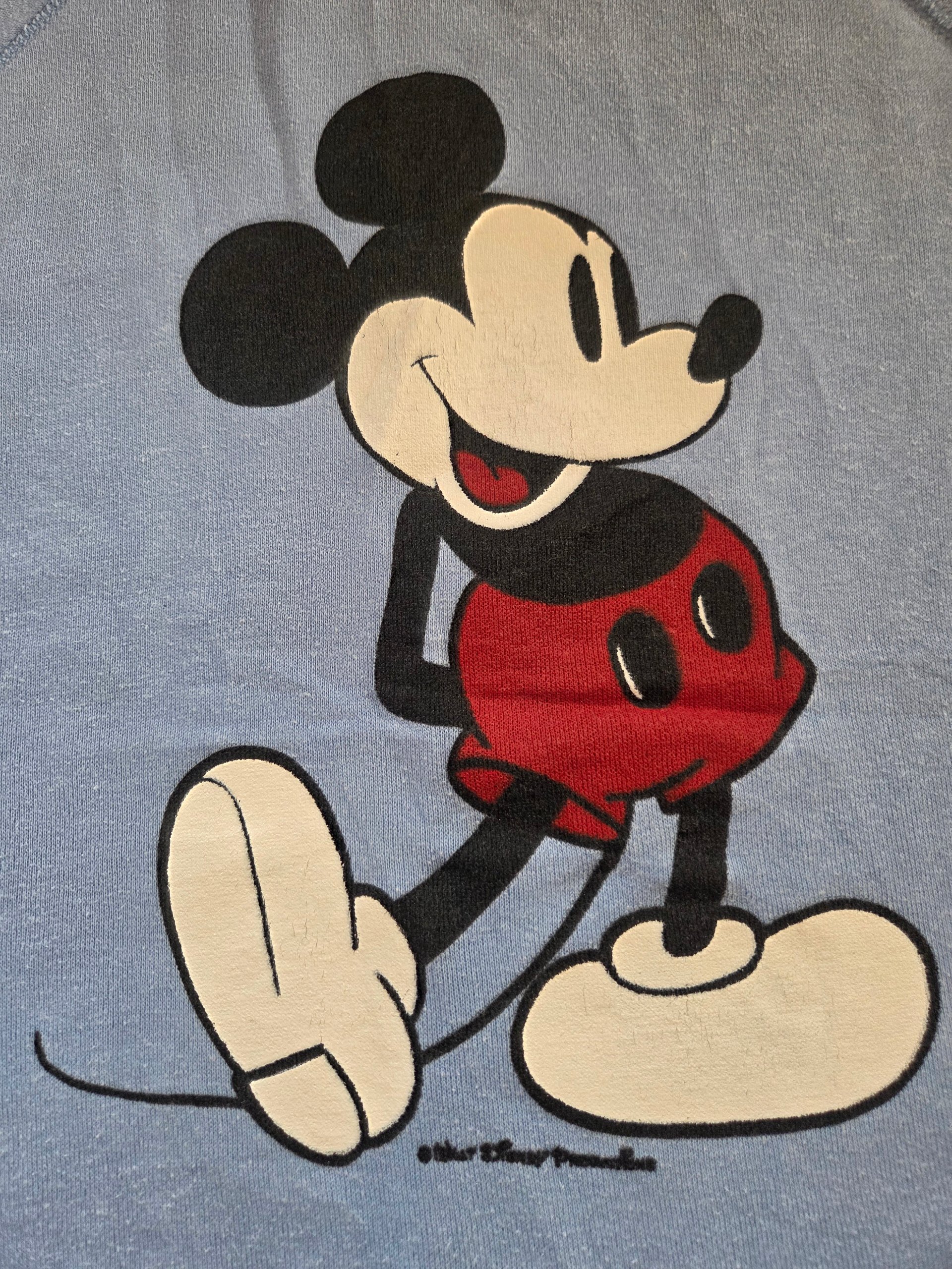 Vintage 70s/80s Walt Disney Productions Mickey Mouse Blue Sweatshirt M USA image 9