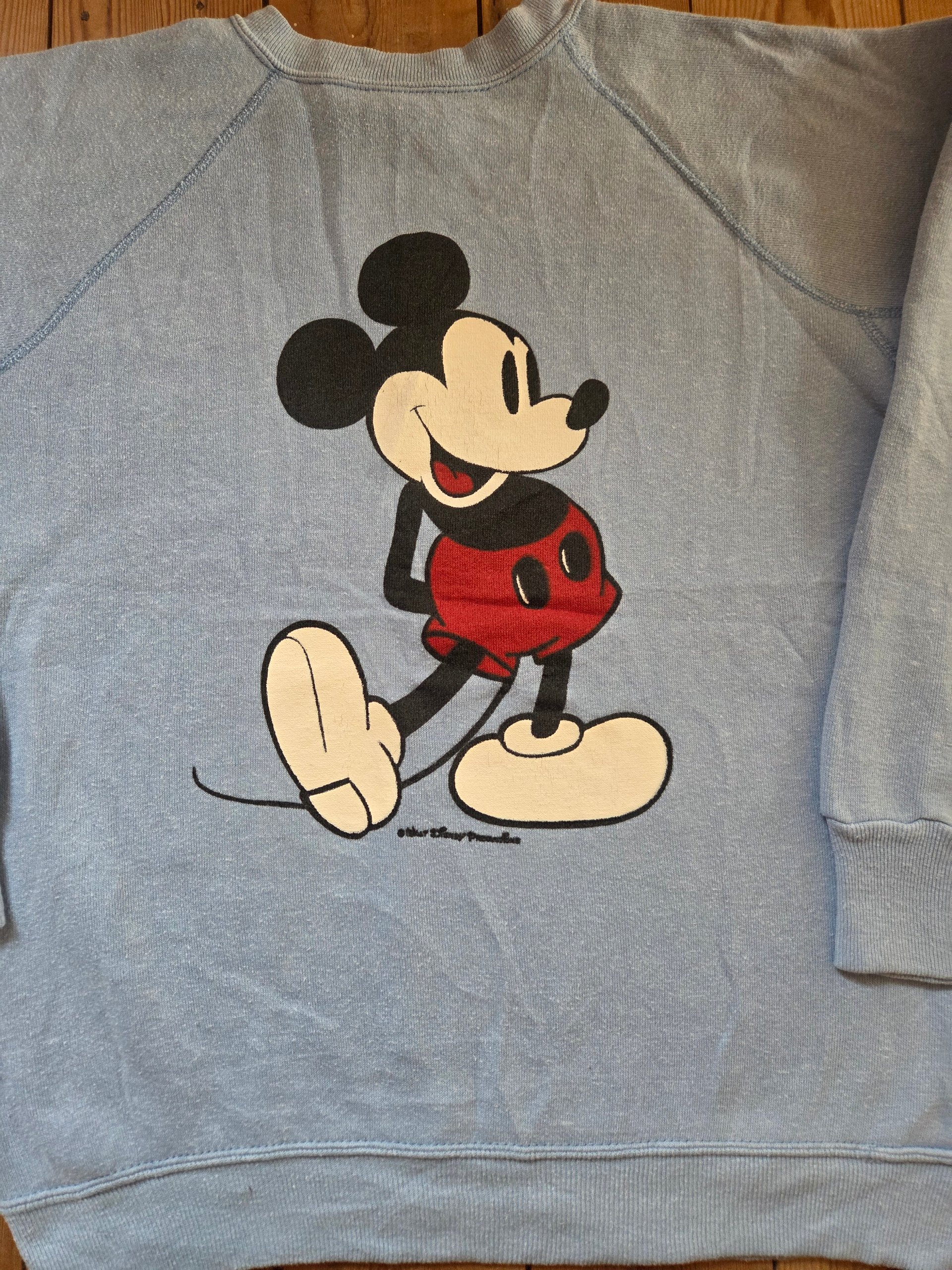Vintage 70s/80s Walt Disney Productions Mickey Mouse Blue Sweatshirt M USA image 10