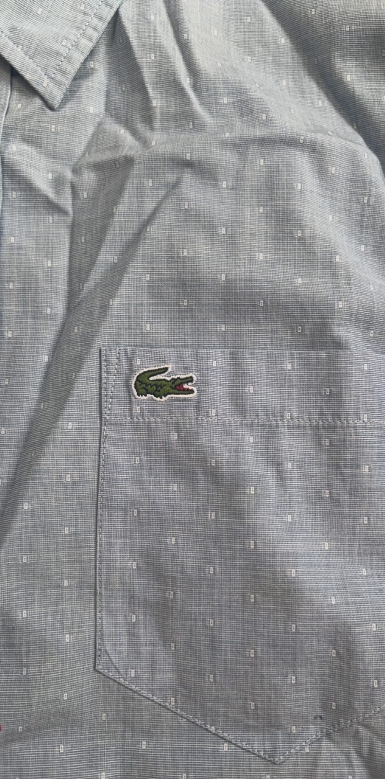 Lacoste Men's Blue Slim Fit Shirt US M/L with Pocket image 2