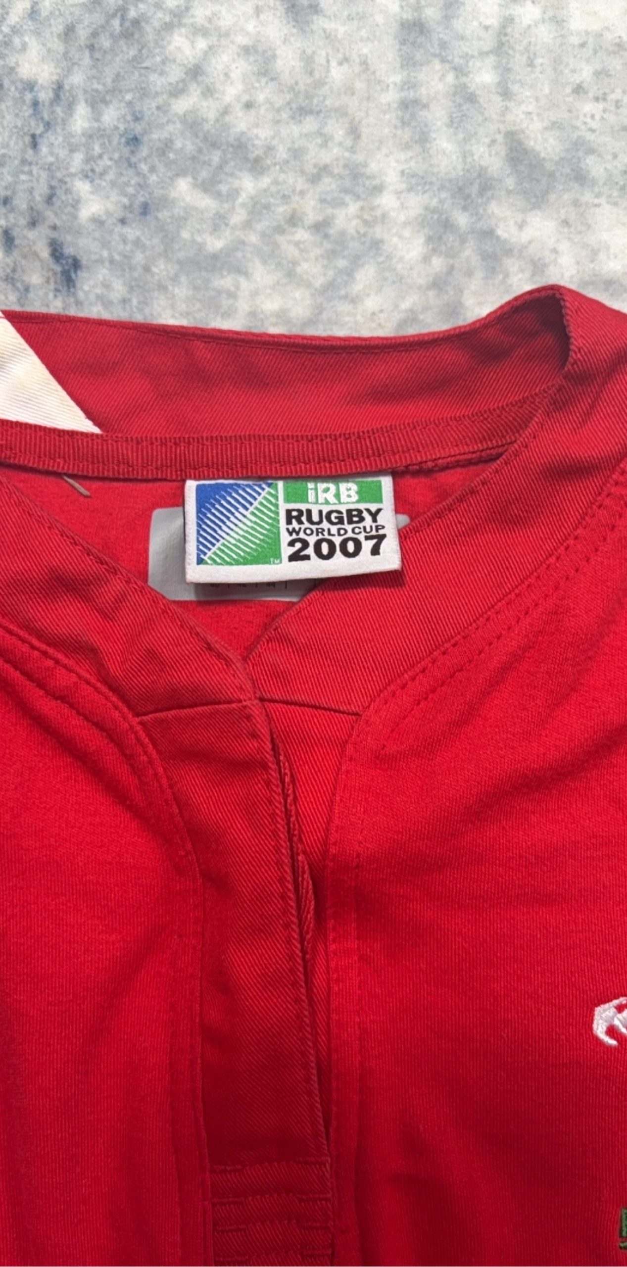 Reebok Red WRU Cymru Rugby World Cup 2007 Long Sleeve Top Large image 5