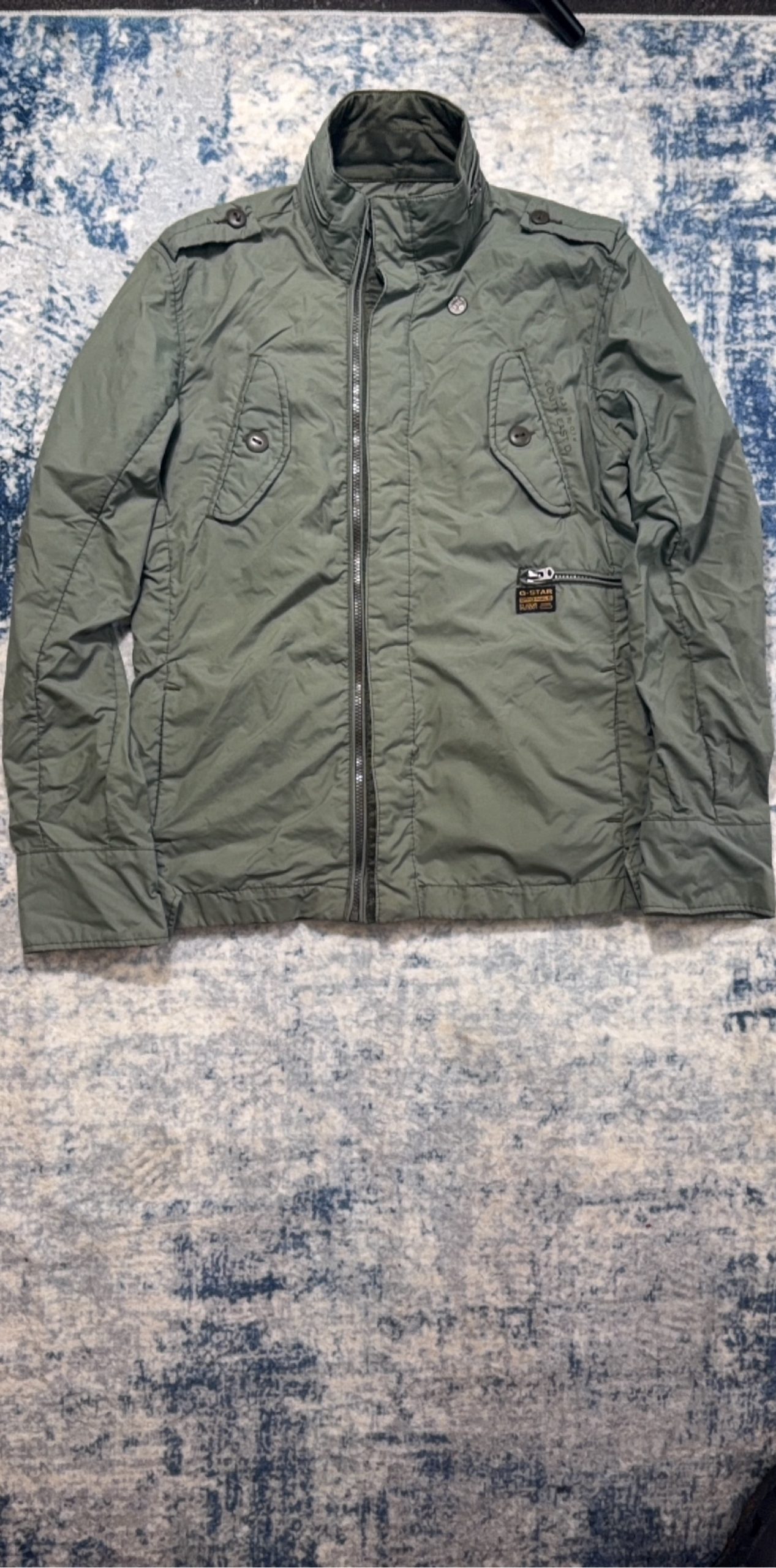 G-Star Raw Men's Green Lightweight Bomber Jacket Large