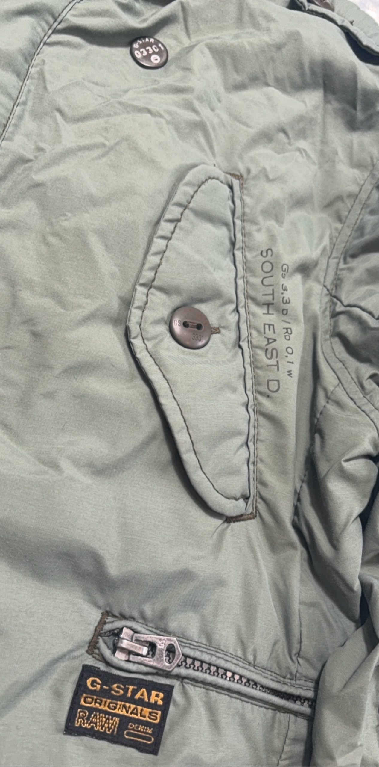 G-Star Light Green Originals Raw Denim Jacket Large image 3