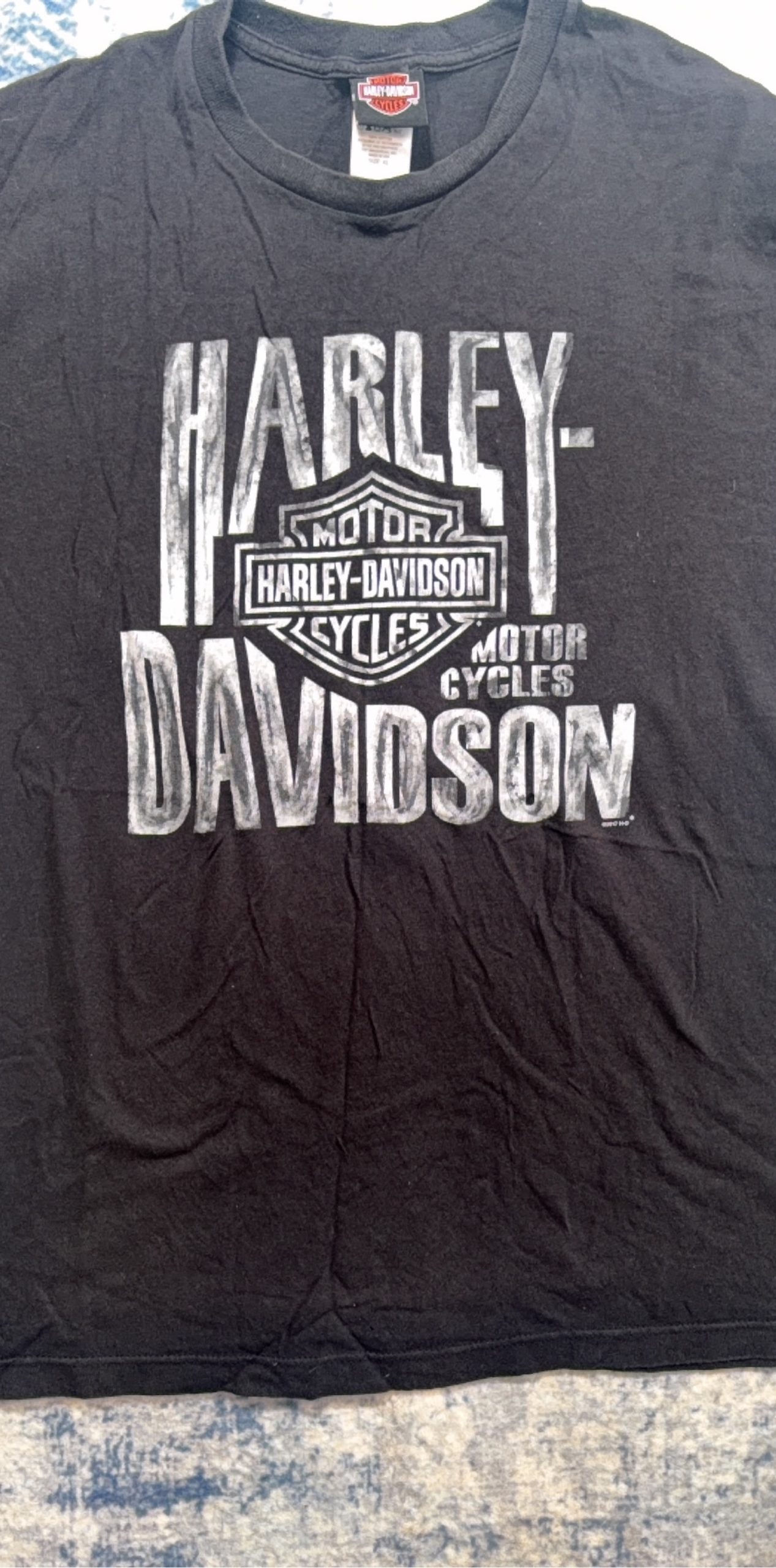 Harley-Davidson Men's Black Graphic T-Shirt XL Cotton image 2