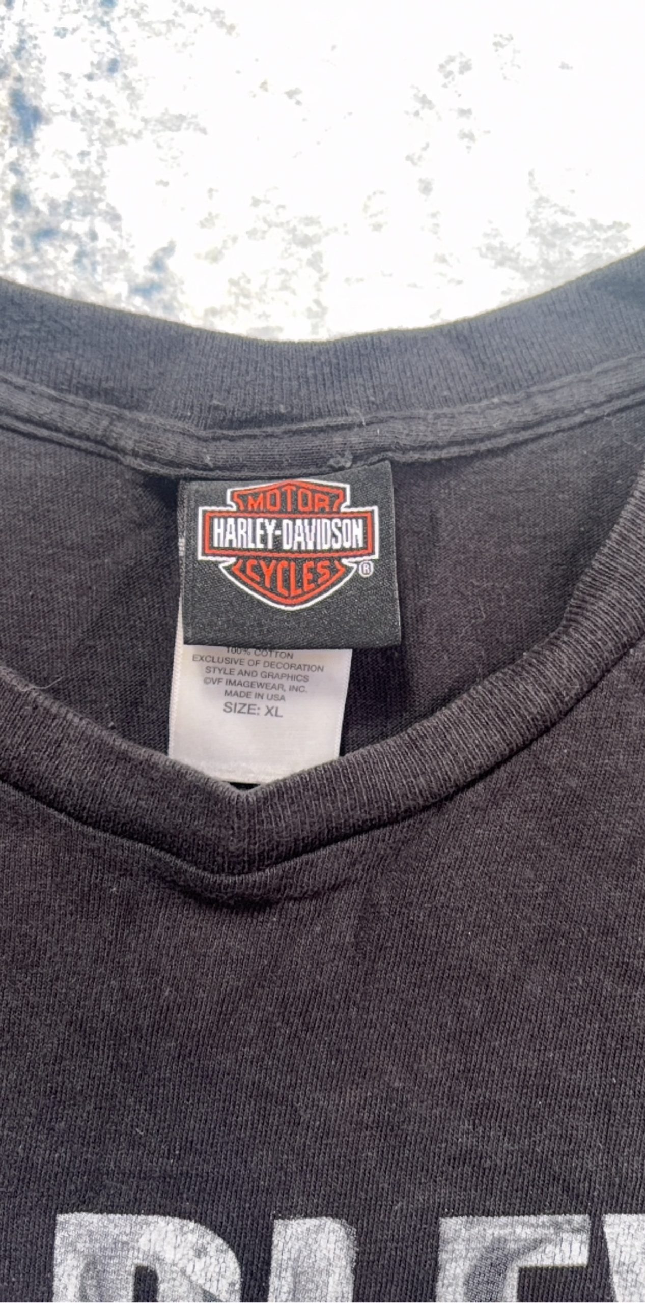 Harley-Davidson Men's Black Graphic T-Shirt XL Cotton image 3