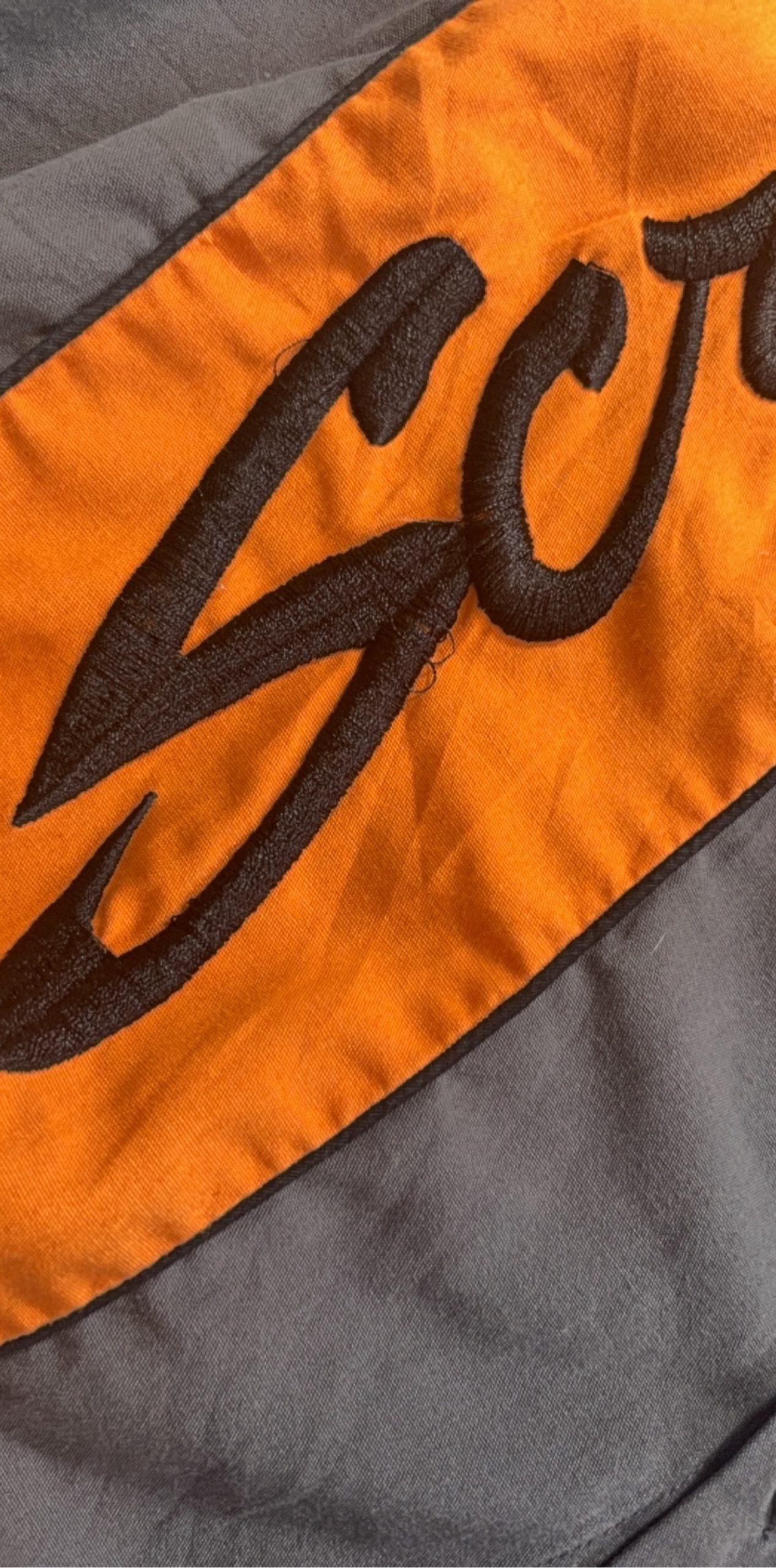 Screamin Eagle Harley-Davidson Men's Grey & Orange Cotton Polyester Shirt Small image 3