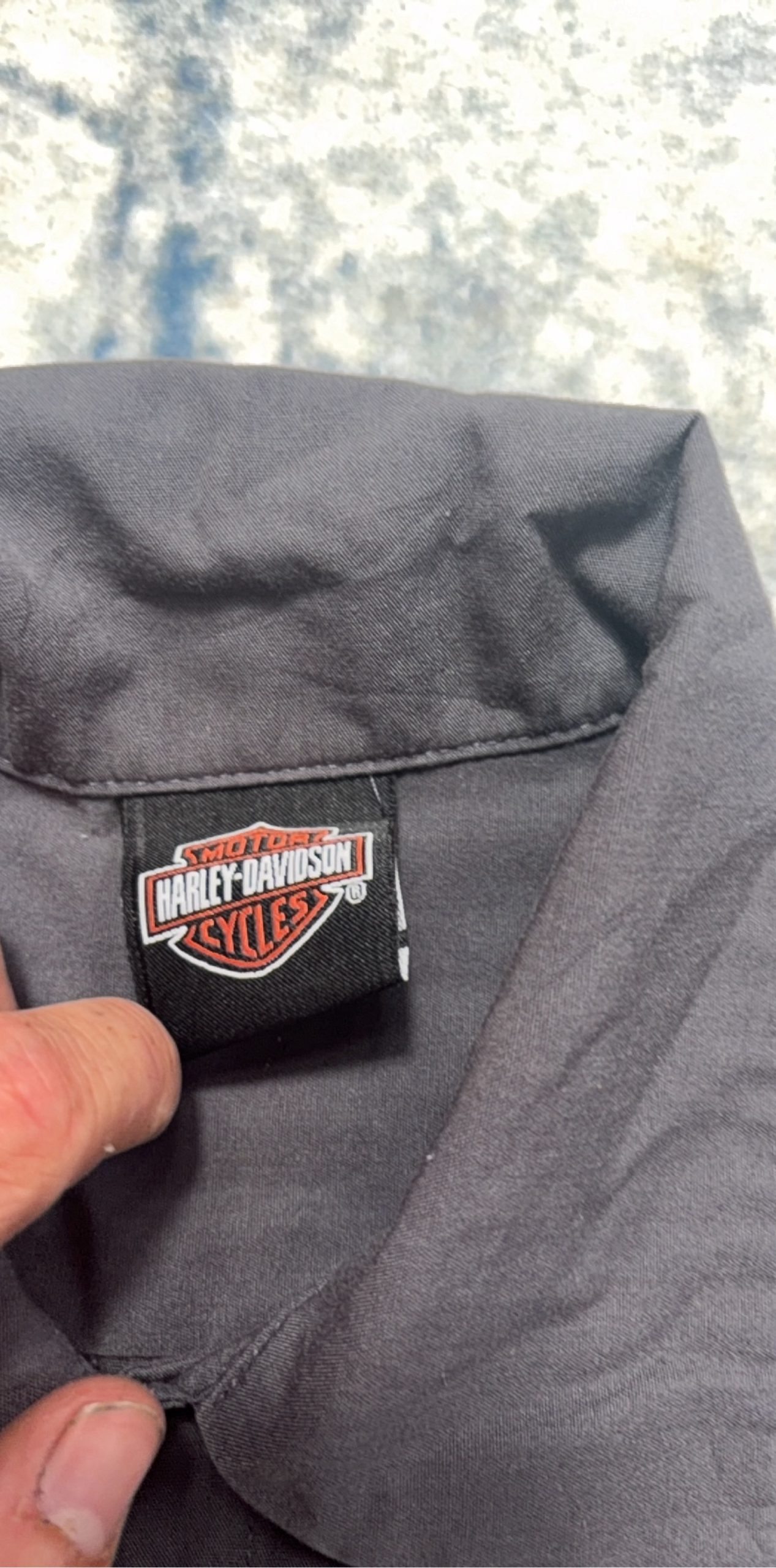 Screamin Eagle Harley-Davidson Men's Grey & Orange Cotton Polyester Shirt Small image 6