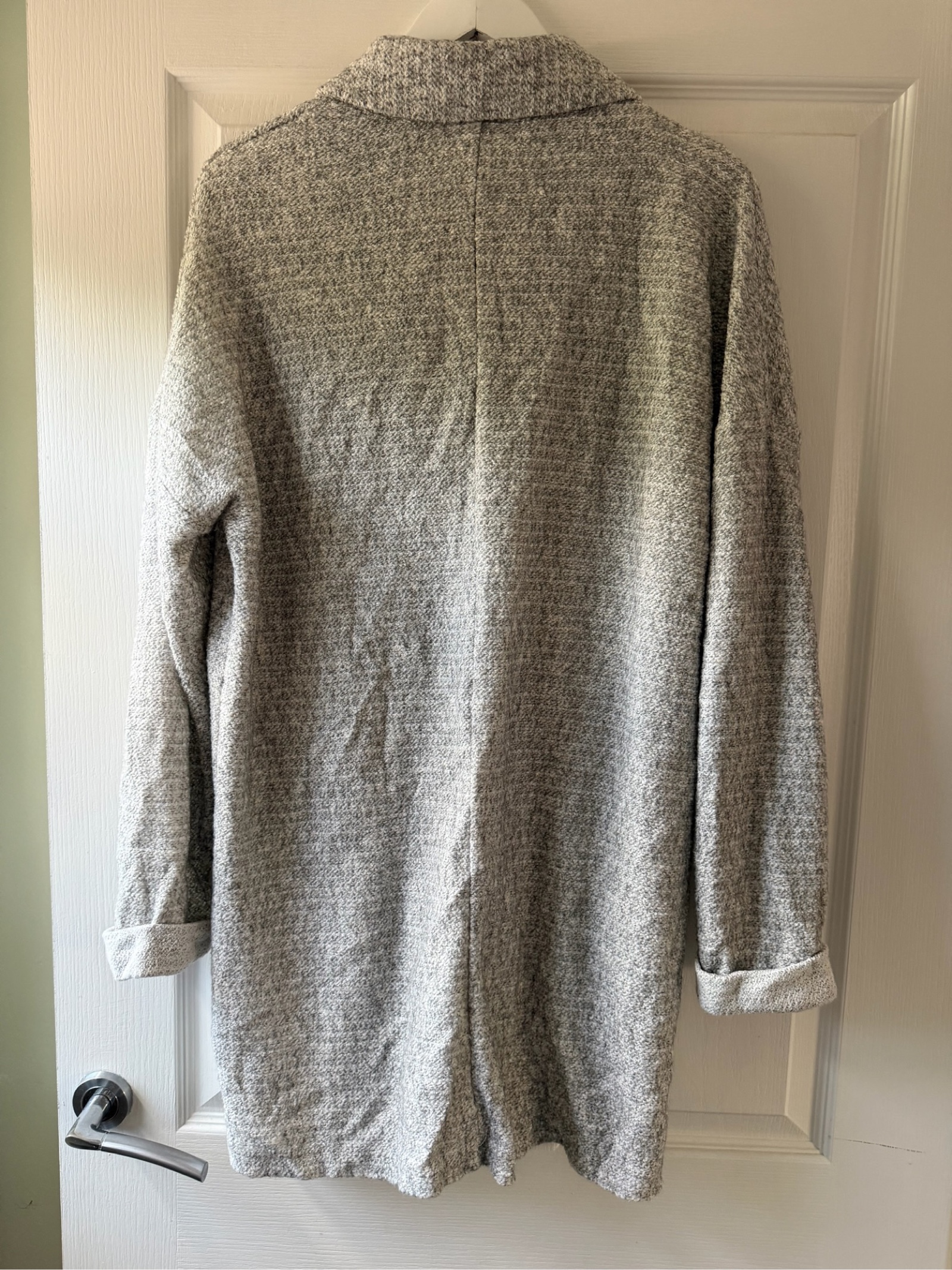 Next Grey Textured Cardigan UK 14 Cotton Blend image 4