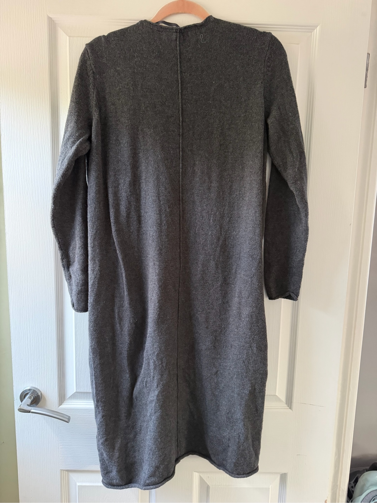 Grey Cardigan Medium Cotton Wool Blend Women's image 4