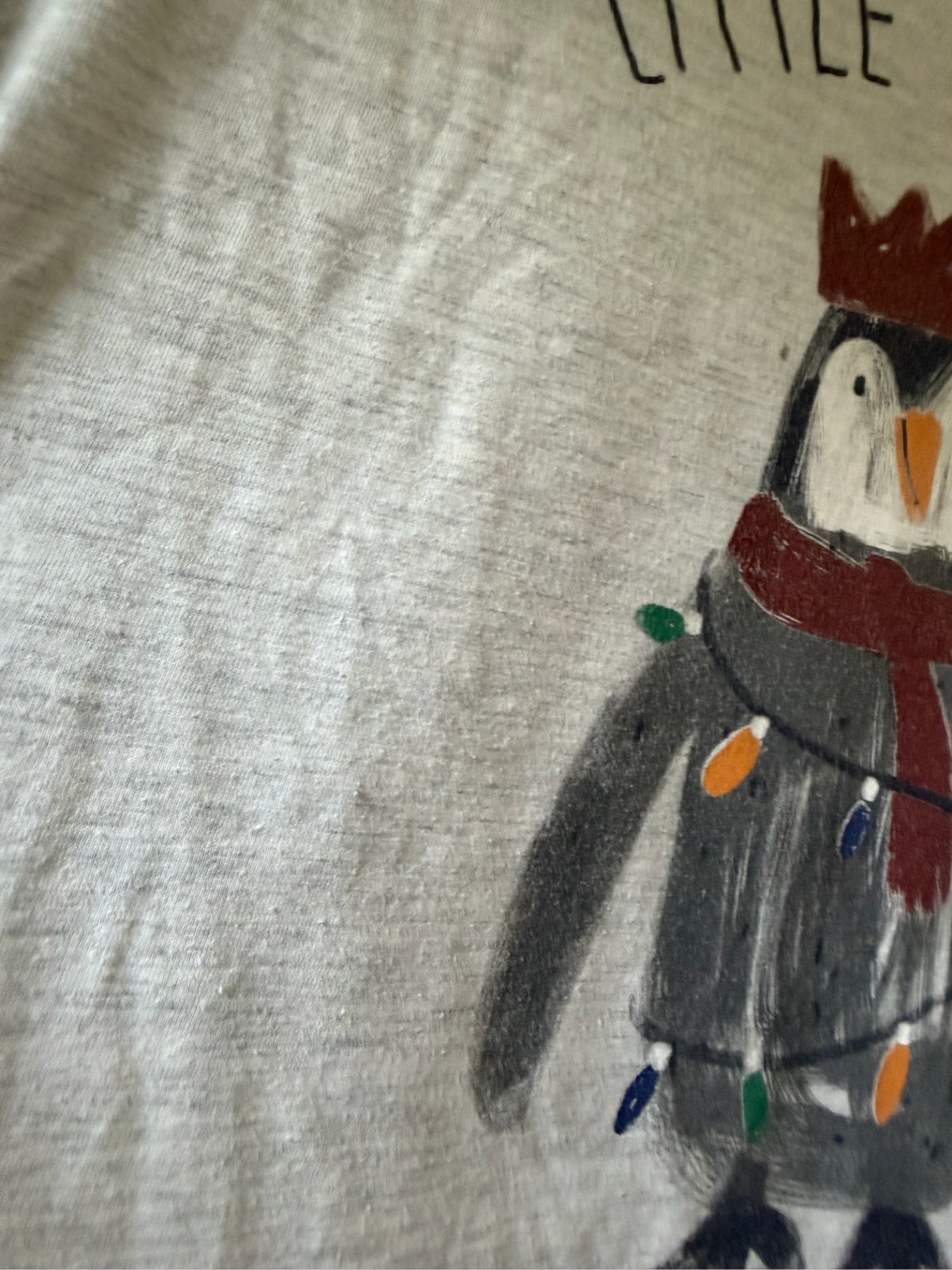 M&S Kids' Navy & Grey Penguin Print Pyjama Set Age 13-14 image 3
