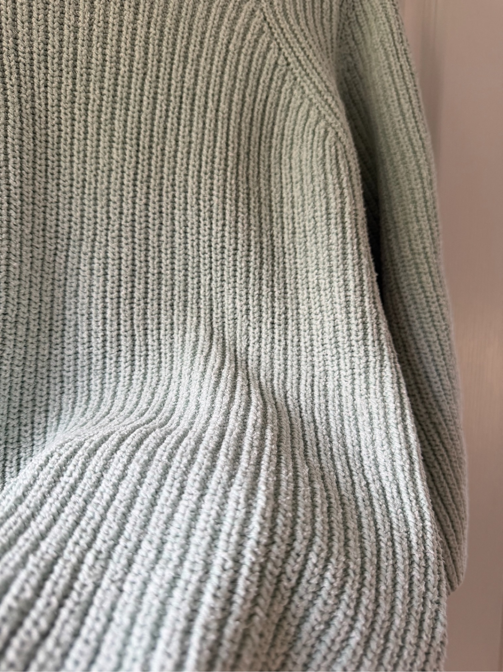 COS Women's Light Green Ribbed Cotton Jumper - Medium image 4
