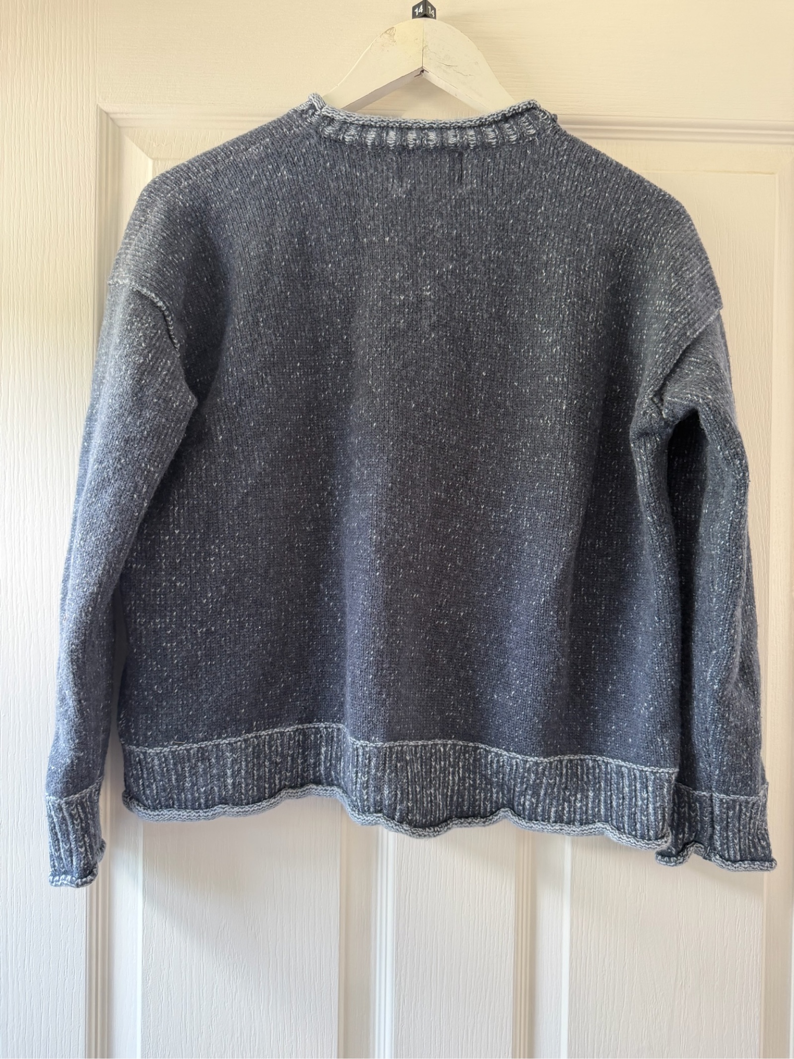 Baye Grey Merino Lambswool & Cotton Jumper UK 14 image 3