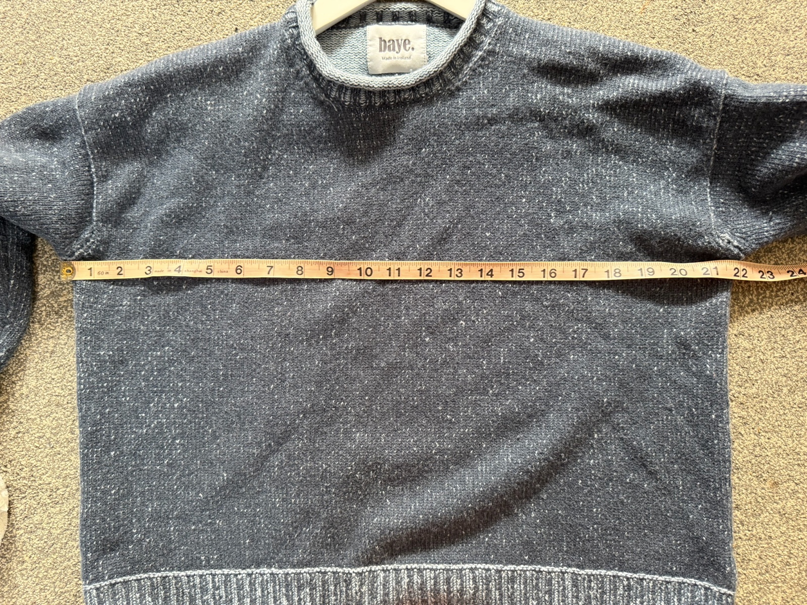 Baye Grey Merino Lambswool & Cotton Jumper UK 14 image 4