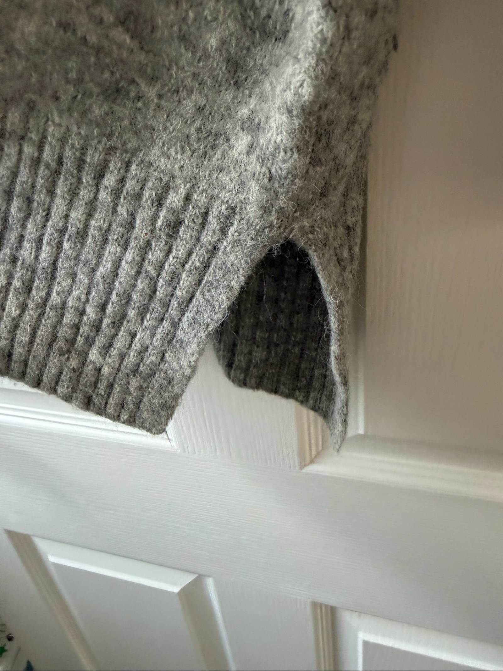 Tu Woman Grey Knit Sweater Small Wool Blend image 4