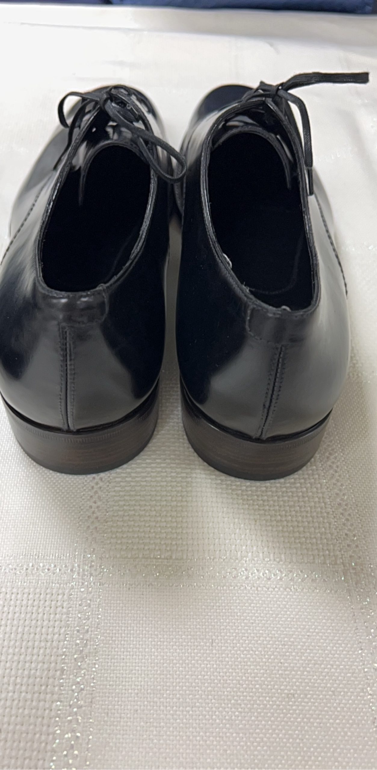 Ermenegildo Zegna Black Leather Dress Oxford US 11 image 3
