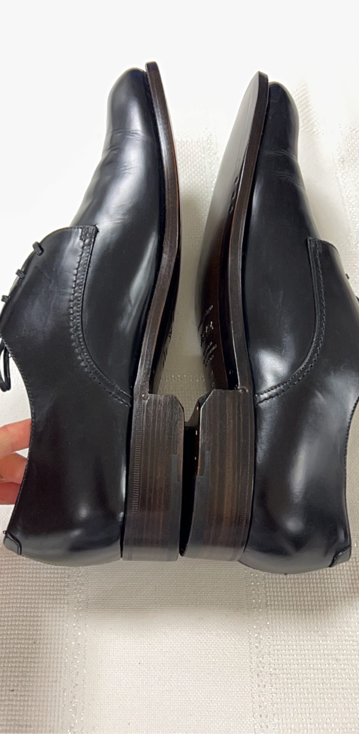 Ermenegildo Zegna Black Leather Dress Oxford US 11 image 4