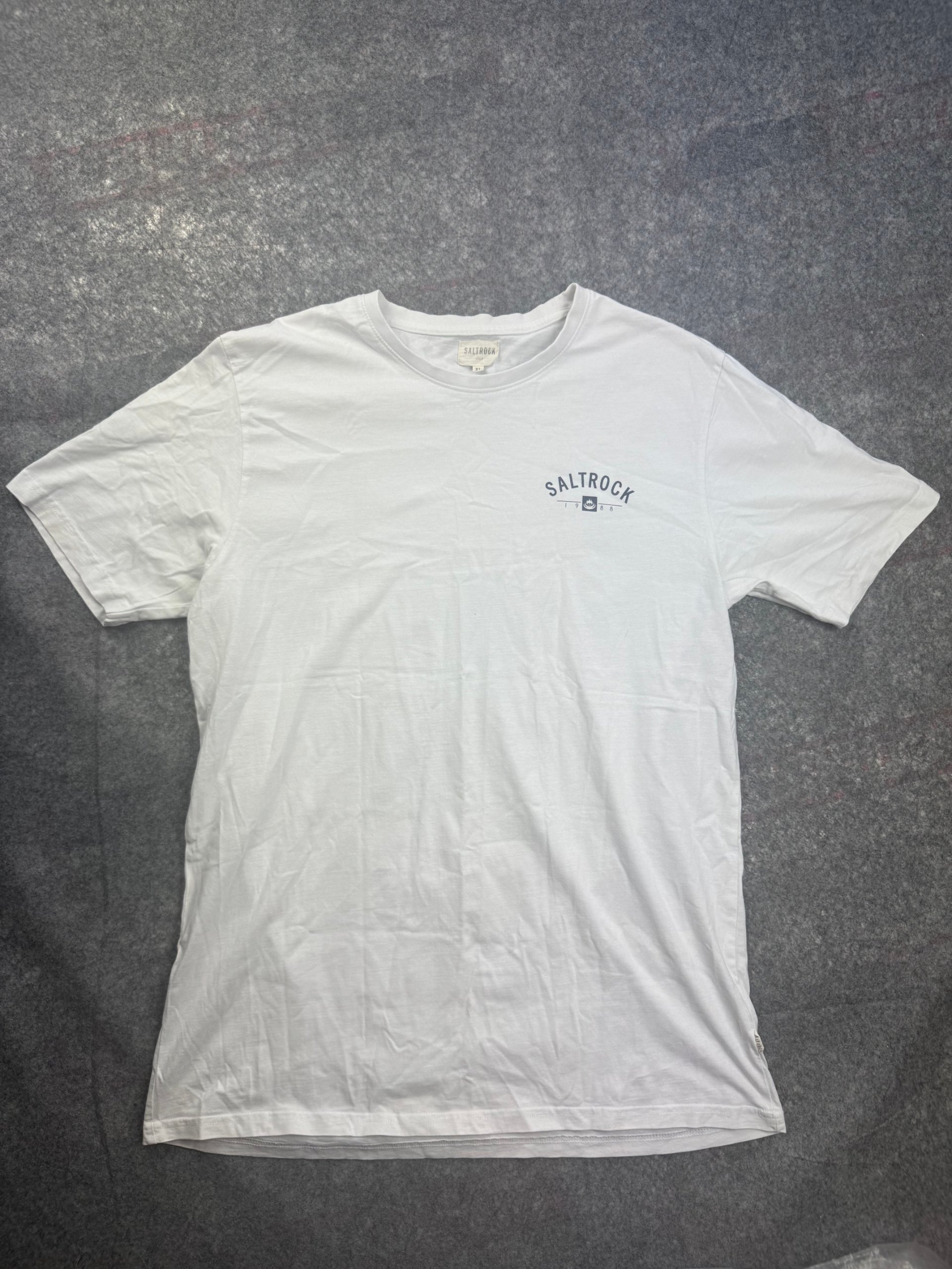 Saltrock White Logo T-Shirt Men’s Large Back Print
