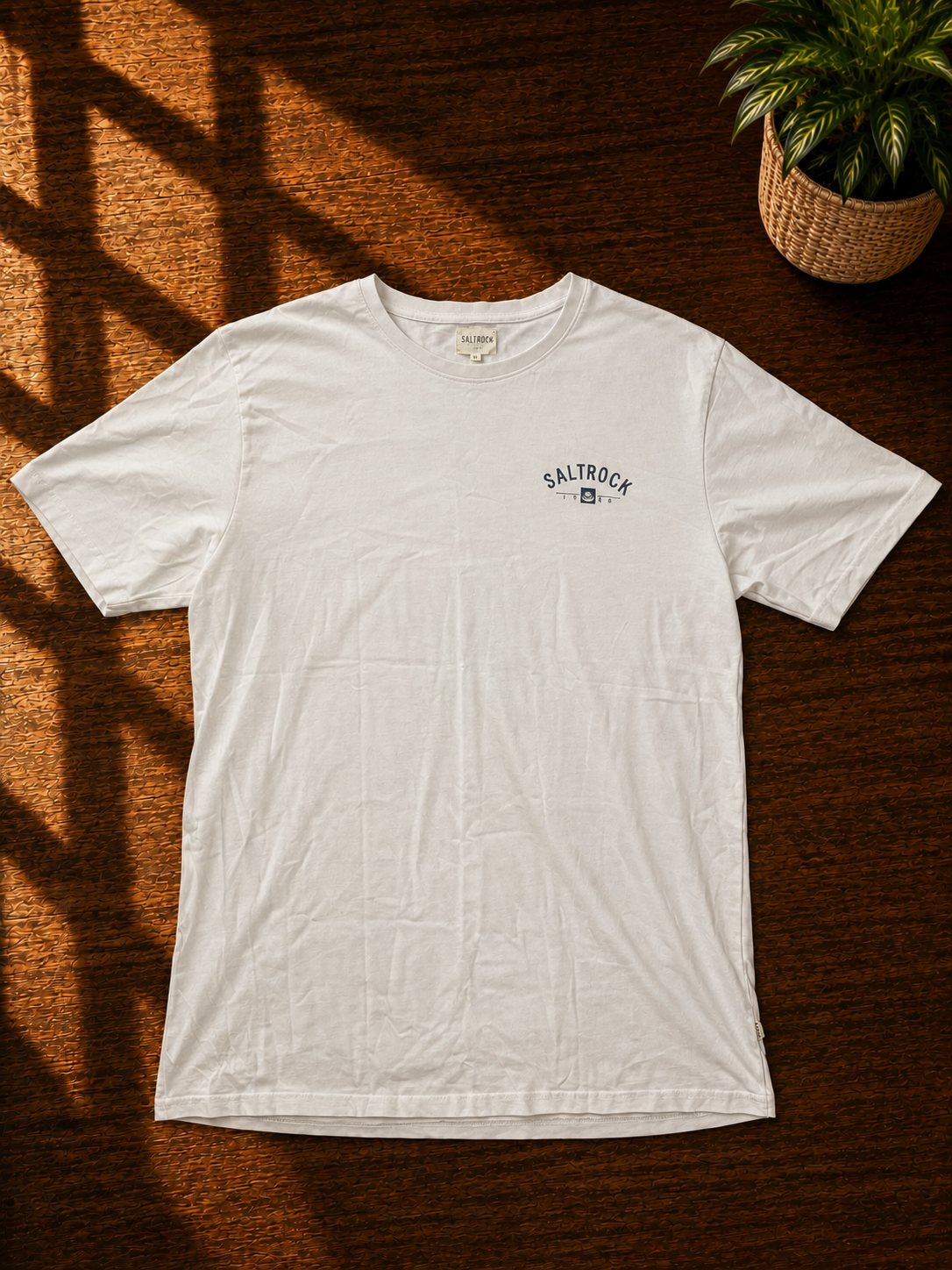 Saltrock White Logo T-Shirt Men’s Large Back Print image 7