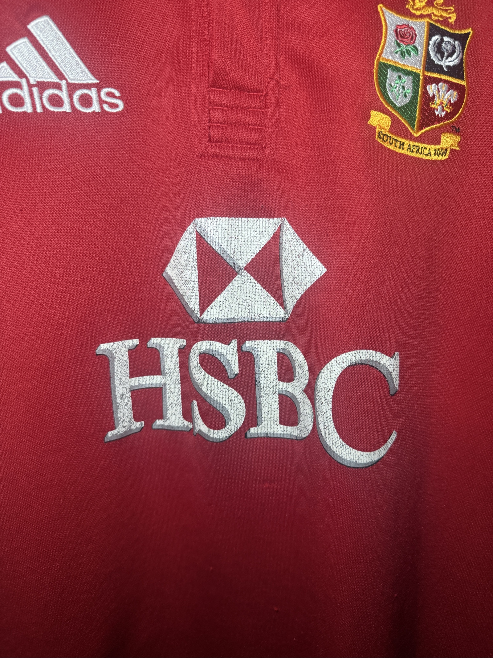 Adidas Red The Lions Rugby Union South Africa 2009 Shirt Medium image 2