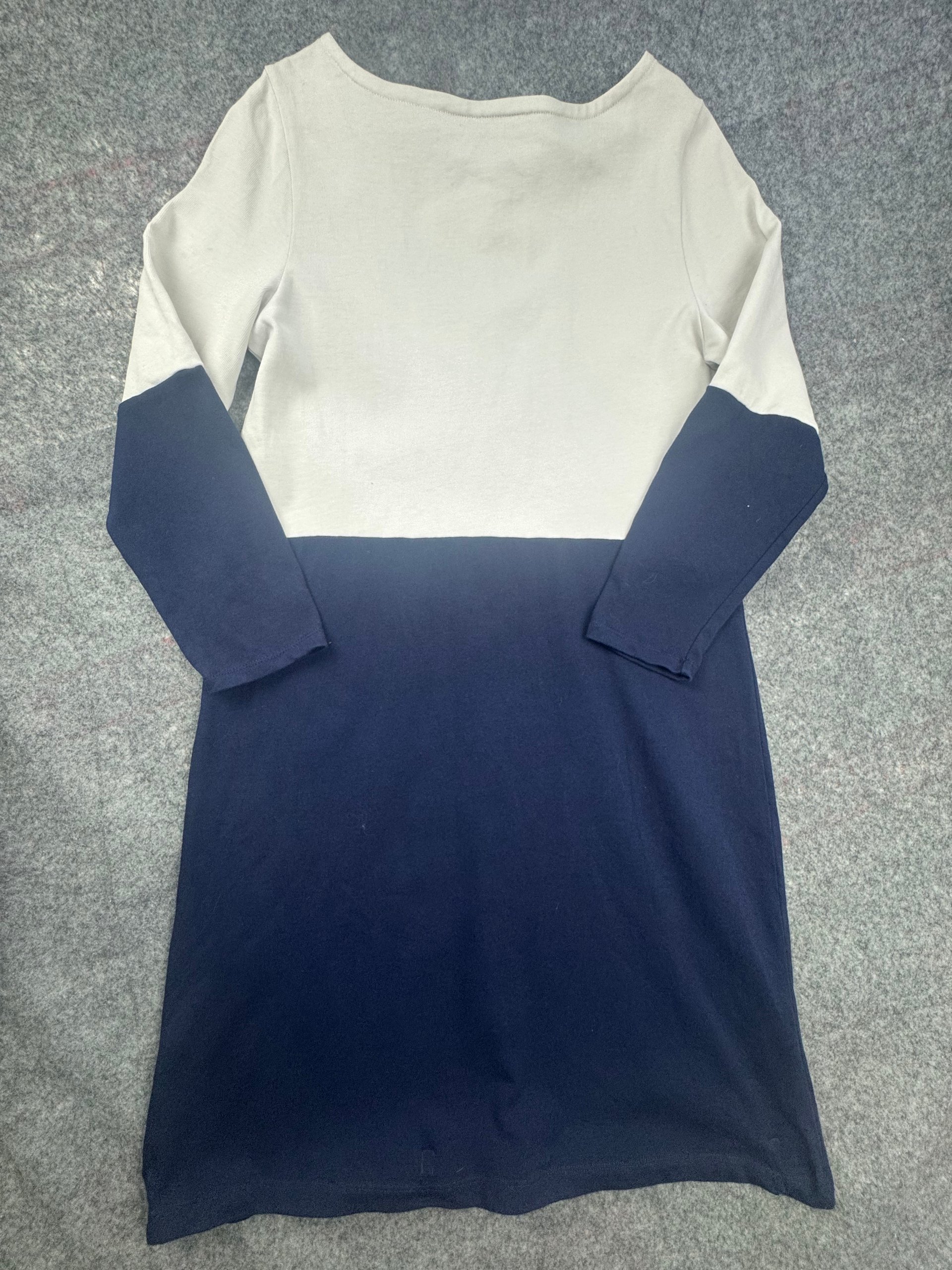Boden Navy & White Colourblock Boat Neck Cotton Top UK 14 image 6