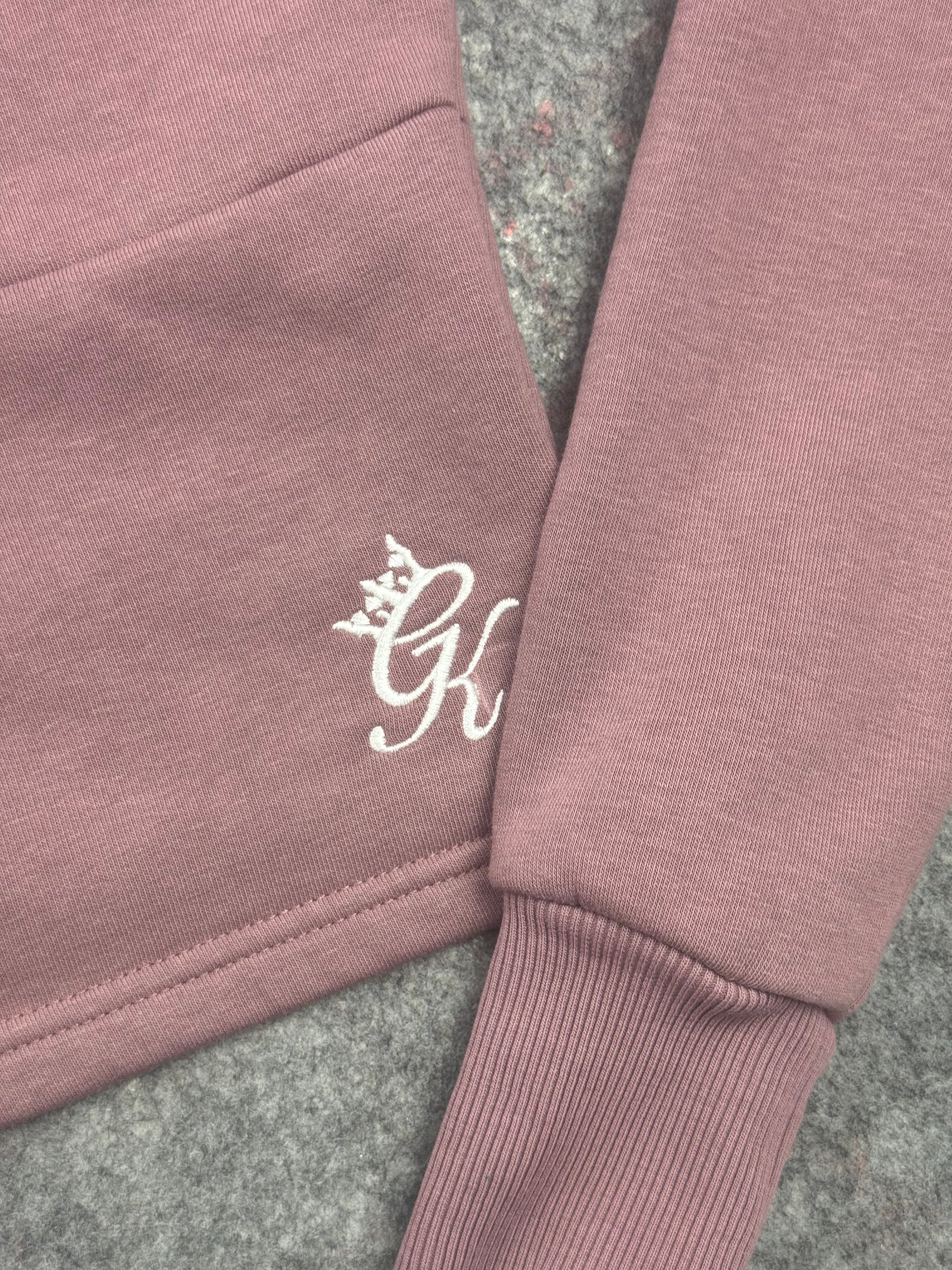 Gym King Dusky Pink Cropped Script Hoodie Size 6 Women’s image 6