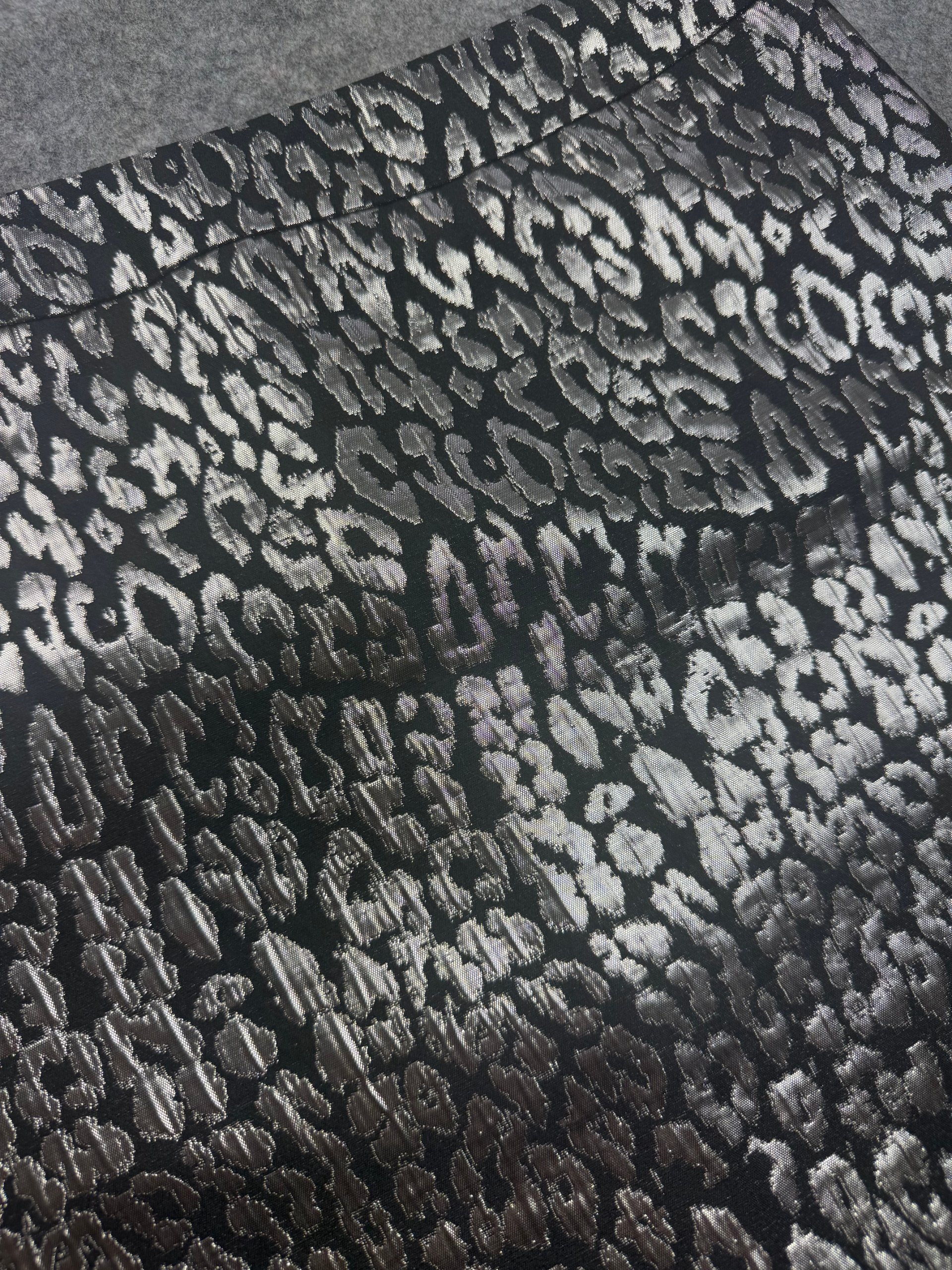Dorothy Perkins Silver & Black Leopard Jacquard Pencil Skirt UK 10 image 7
