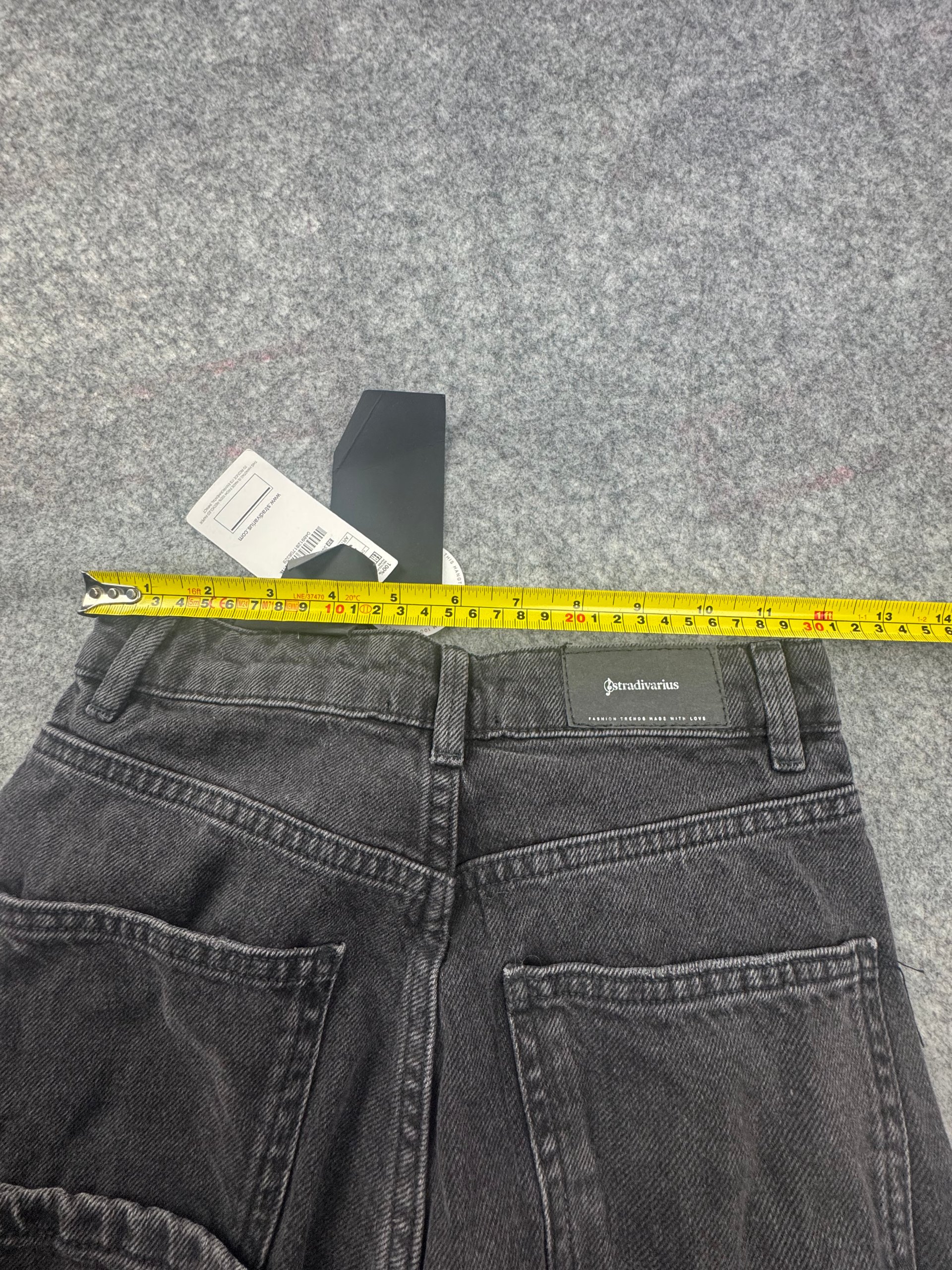 Stradivarius Black Long Straight Fit Jeans W32 UK 4 image 5